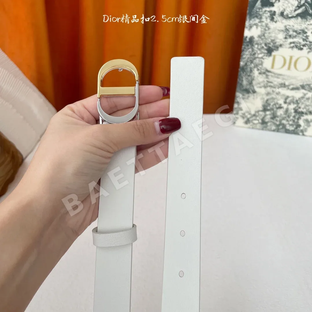 디올 CD 버클 송아지가죽 벨트 상세 이미지 4