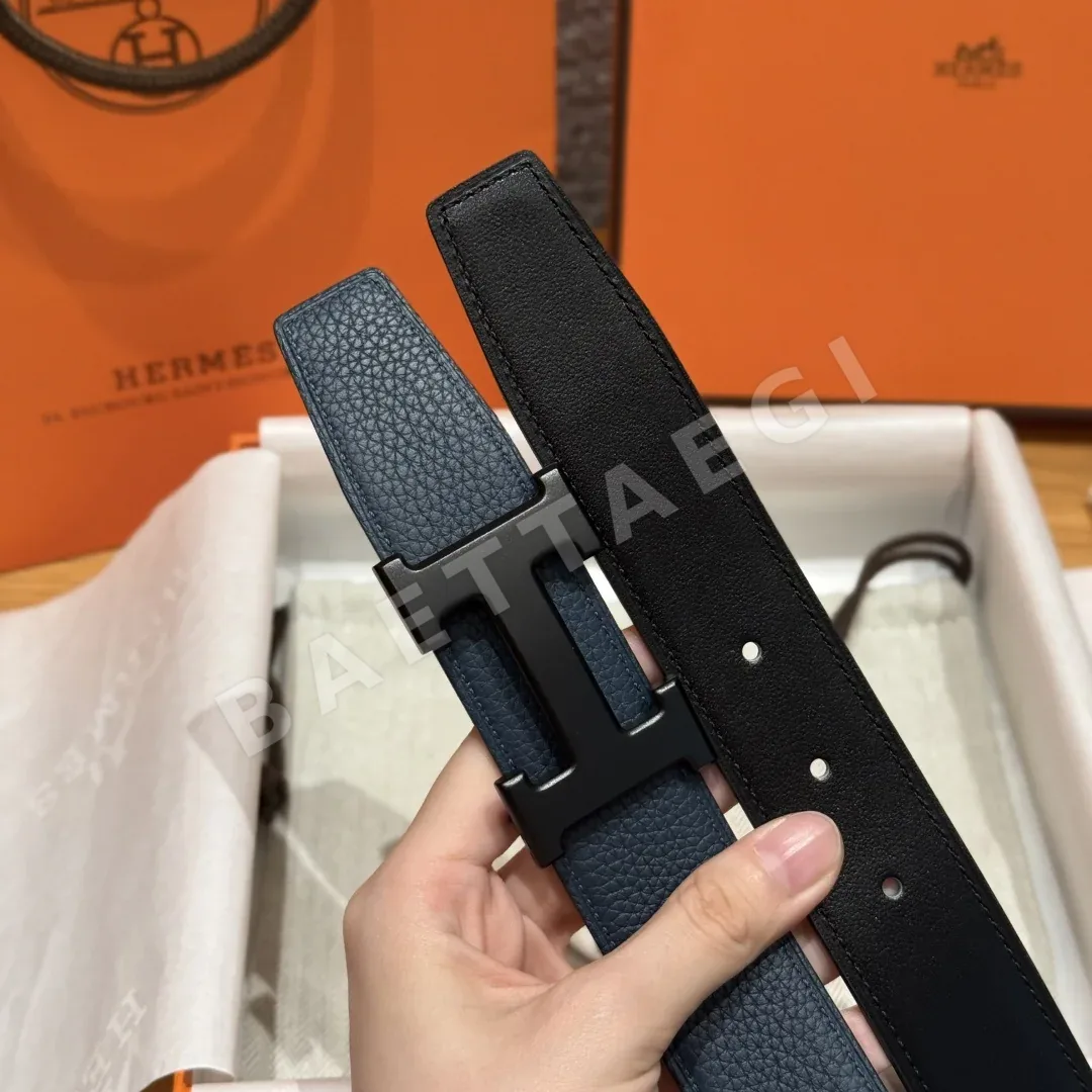 에르메스 리버서블 메탈 버클 남성 벨트 상세 이미지 6
