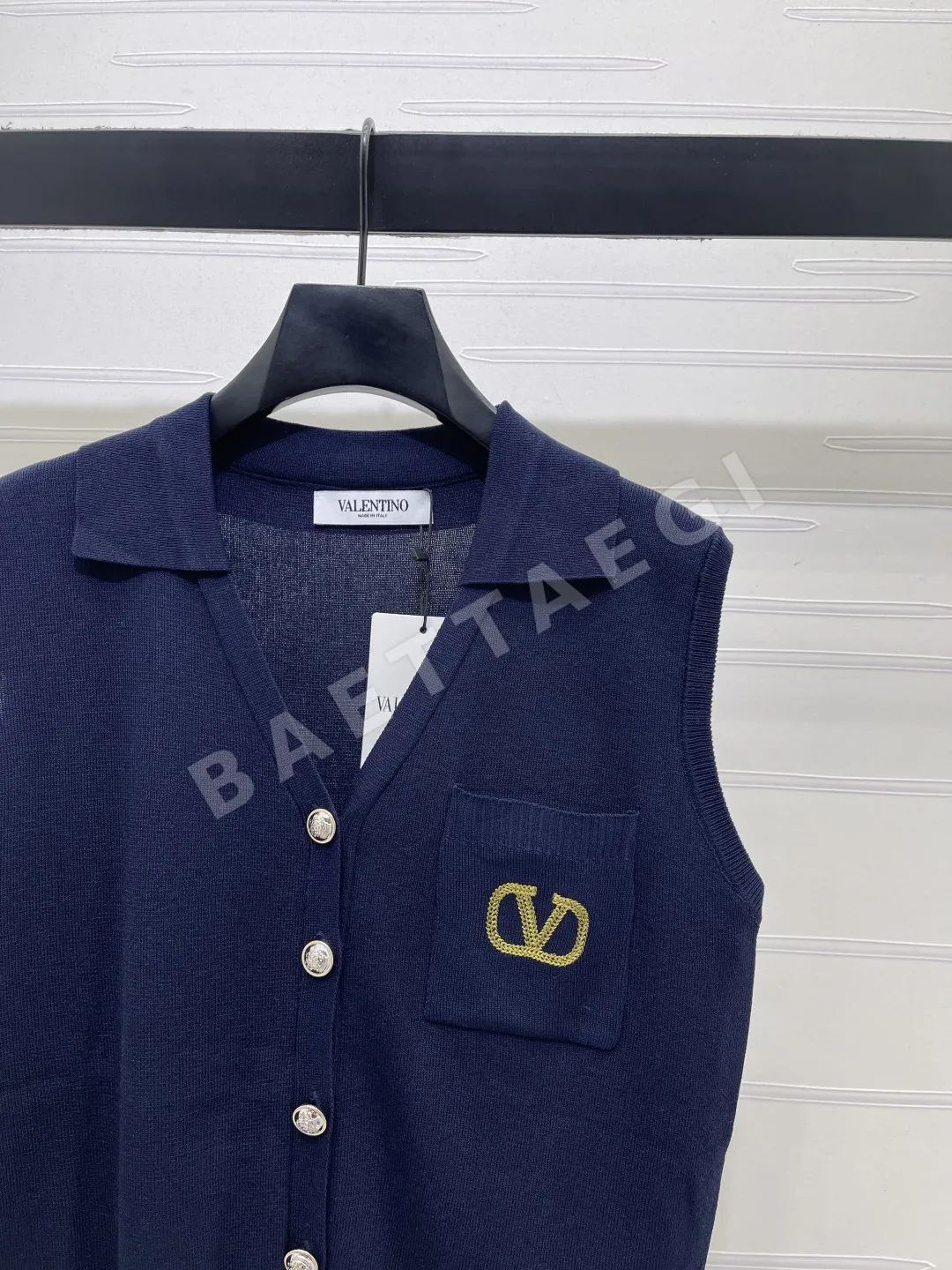 발렌티노 카라 자수 니트 베스트 여성 자켓 상세 이미지 2