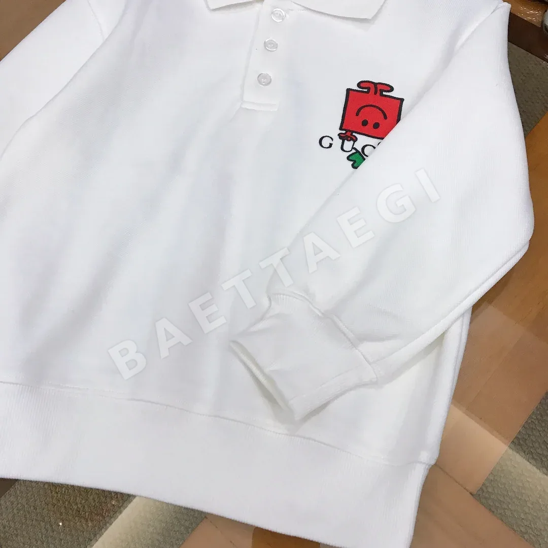 구찌 스몰카라 체크 로고 코튼 키즈 스웻셔츠 상세 이미지 6