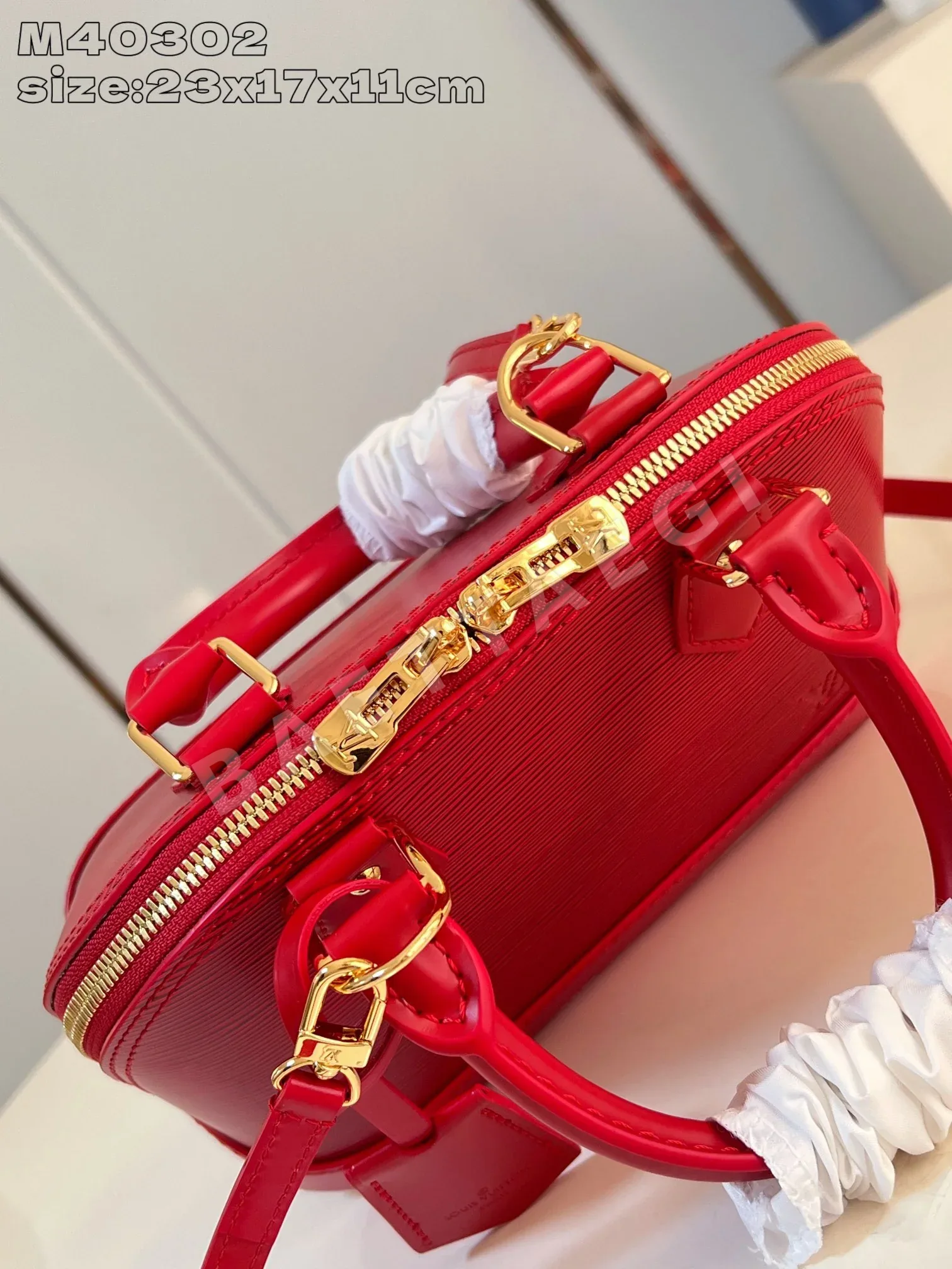 루이비통 M40302 레드 알마 핸드백 BB 에피 상세 이미지 8