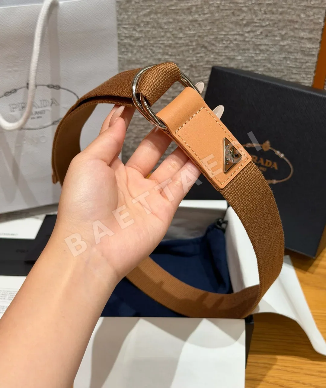 프라다 나일론 더블 링 벨트 상세 이미지 2