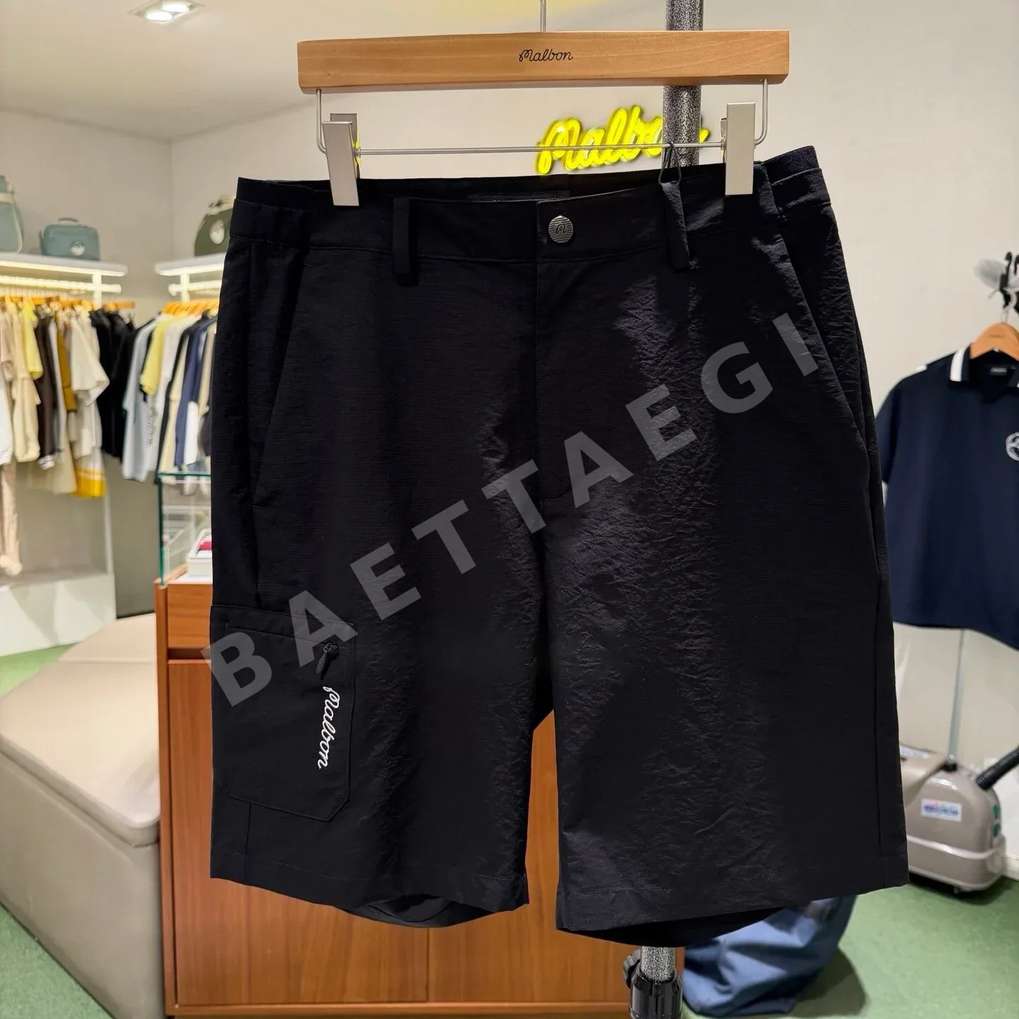 말본 여성 골프용 메시 체크 반바지 상세 이미지 6