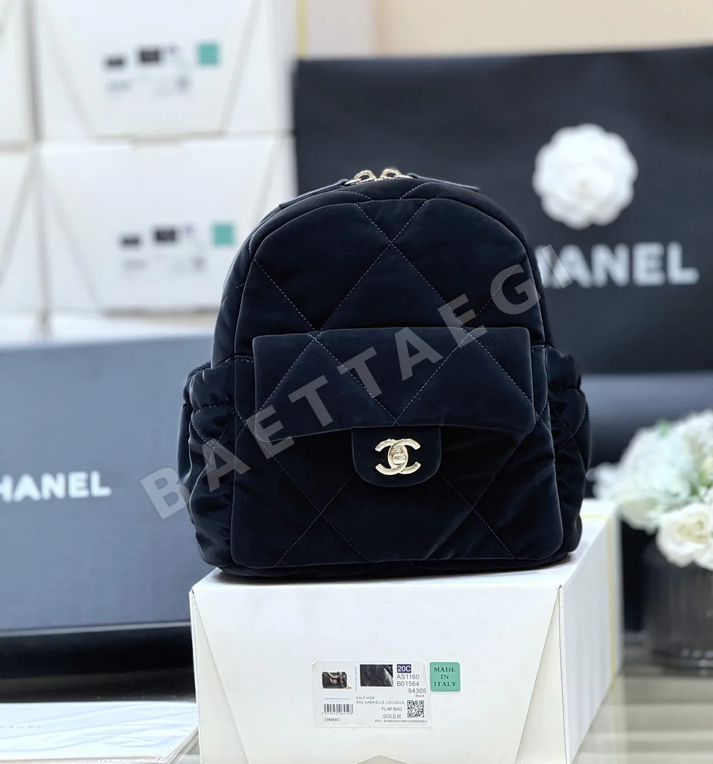 샤넬 25N 코코네이지 벨벳 백팩 AS5679 상세 이미지 2