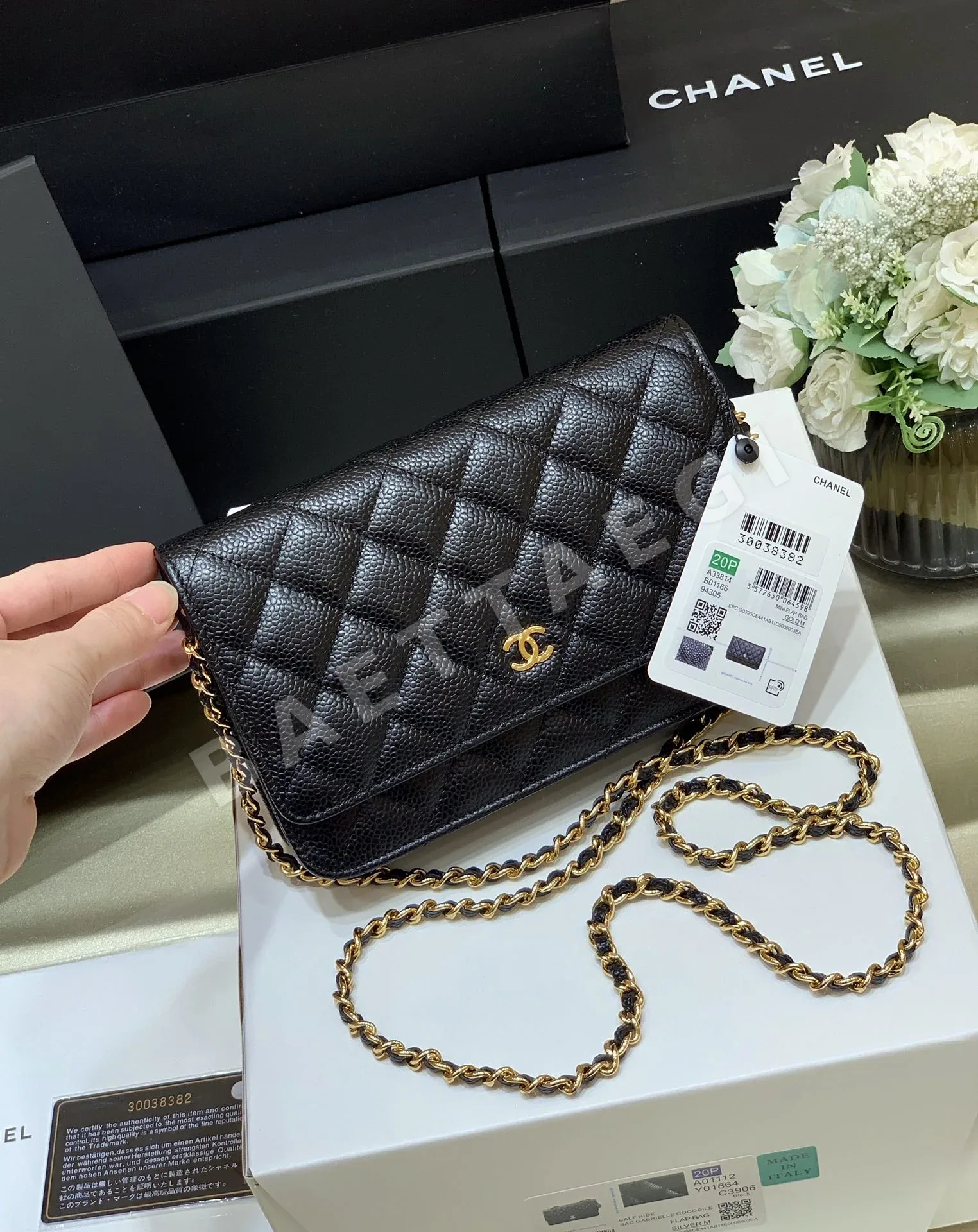 샤넬 클래식 월렛 온 체인 가방 A33814