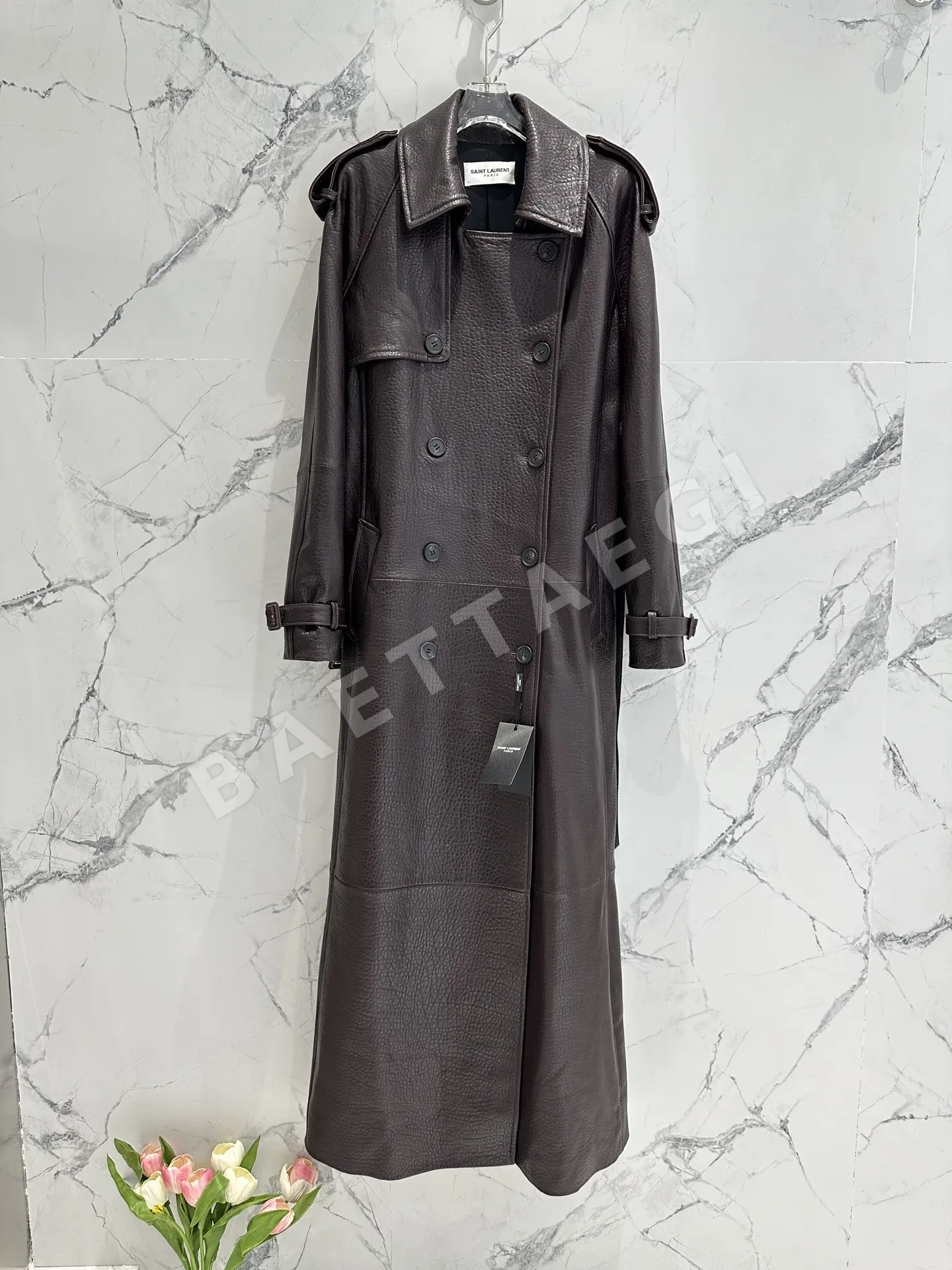 생로랑 가죽 여성 자켓 상세 이미지 2