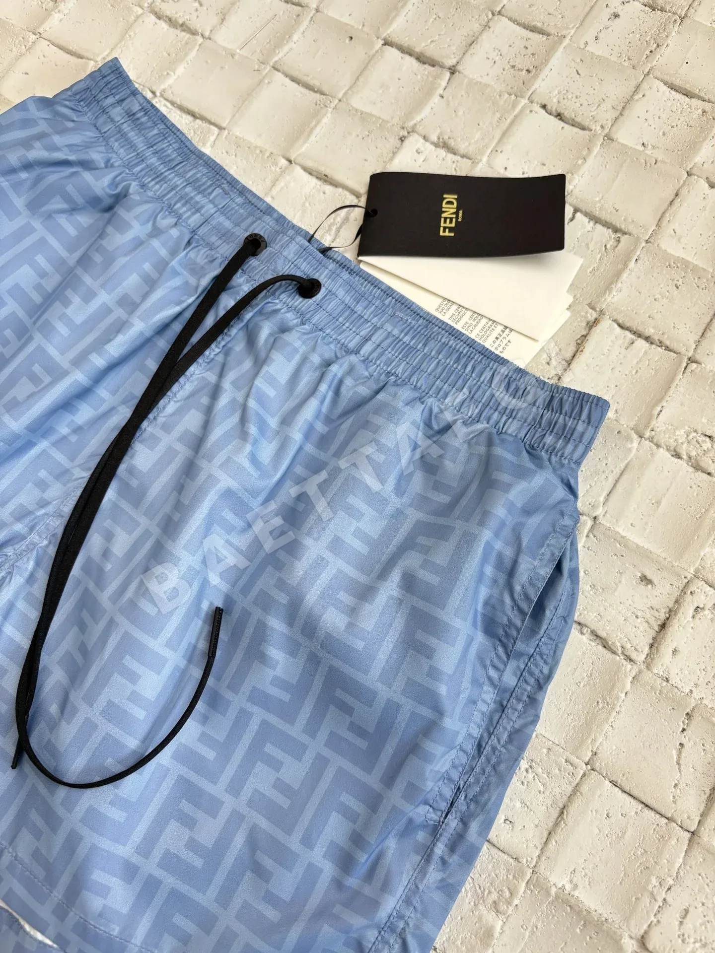 펜디 더블 F 프린트 나일론 반바지 5257 상세 이미지 5