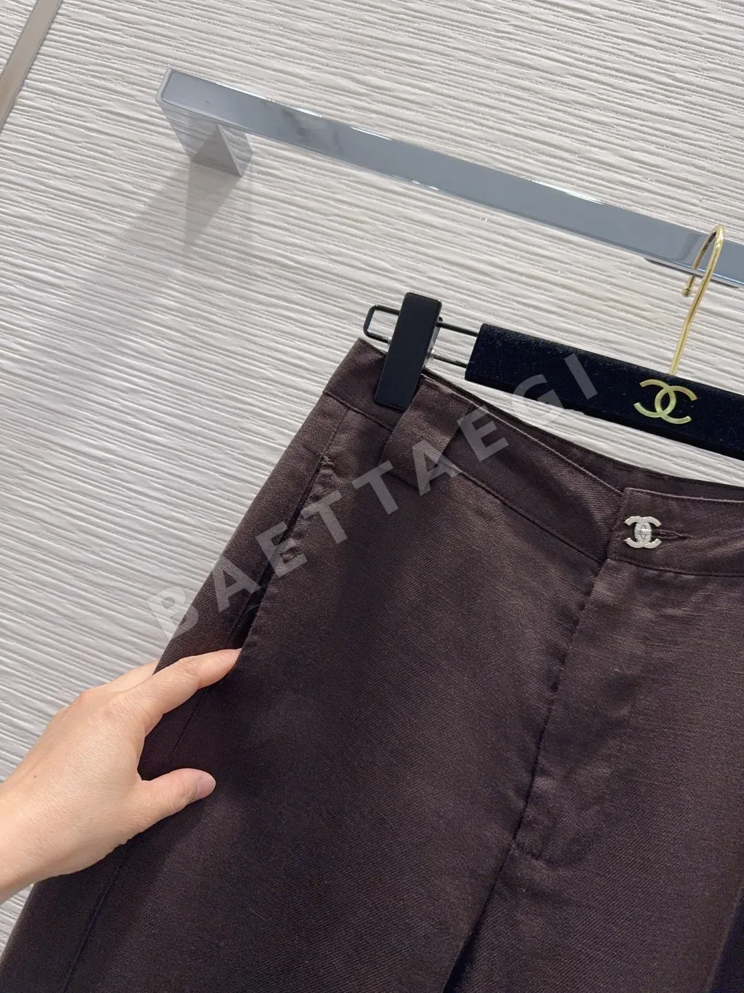 샤넬 린넨 여성 바지 상세 이미지 3