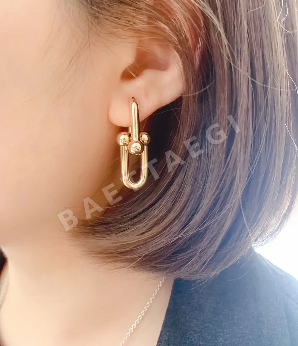 티파니 더블 링 말굽 버클 귀걸이 70919