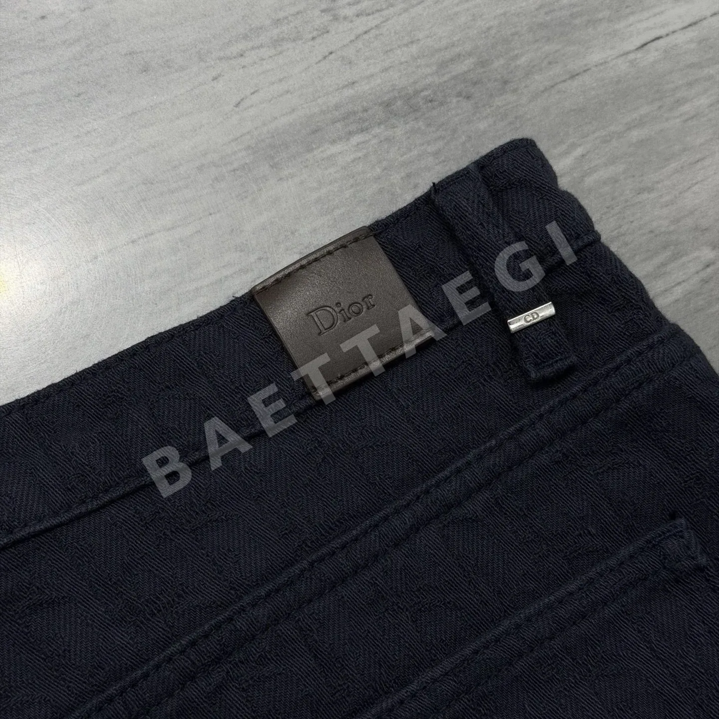 디올 네이비 블루 5 포켓 남성 바지 상세 이미지 8