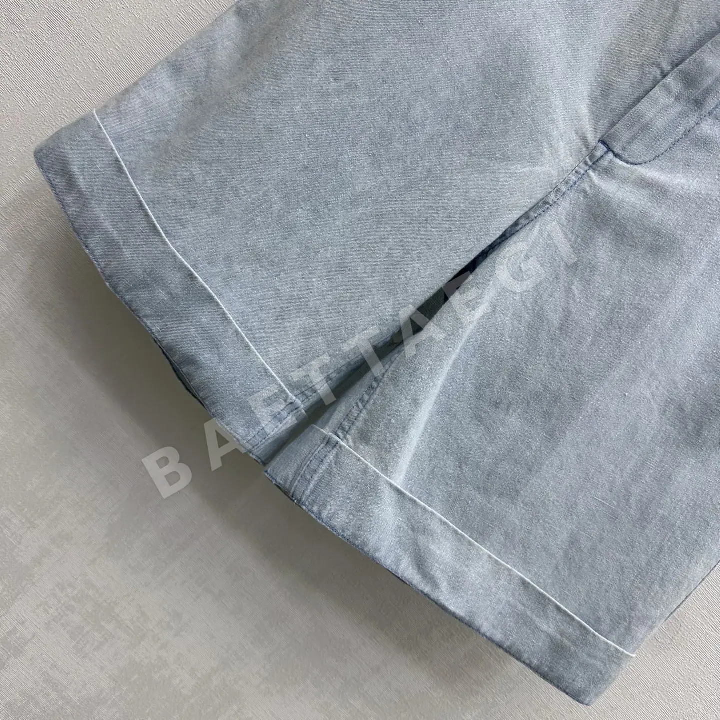 샤넬 와이드 레그 데님 카프리 팬츠 상세 이미지 3