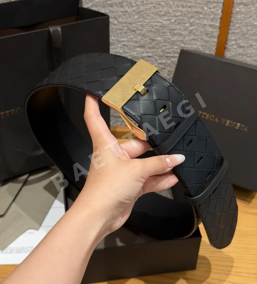보테가베네타 인트레치오 가죽 벨트 상세 이미지 3