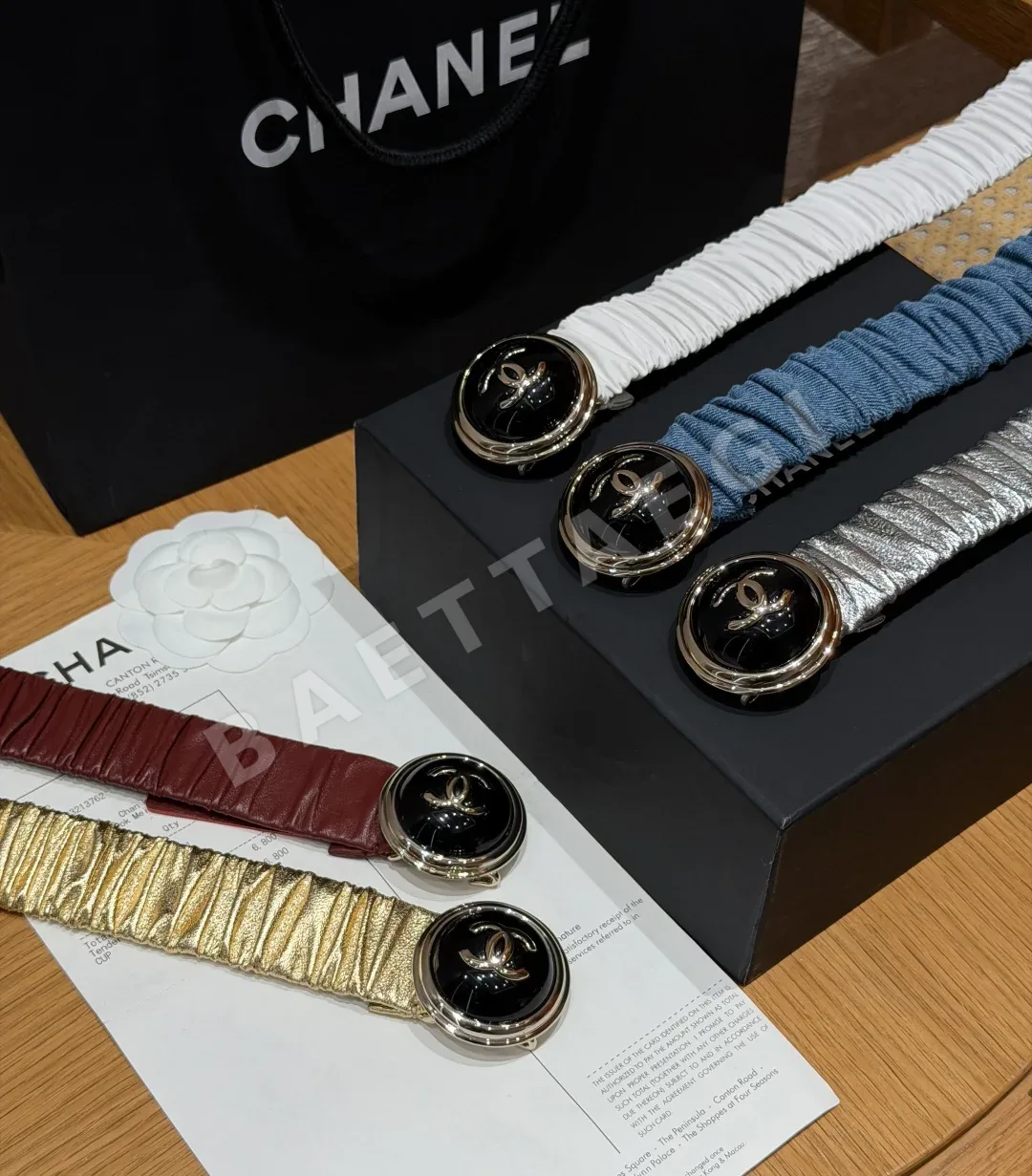 샤넬 플리츠 고무 더블 C 버클 벨트 상세 이미지 2