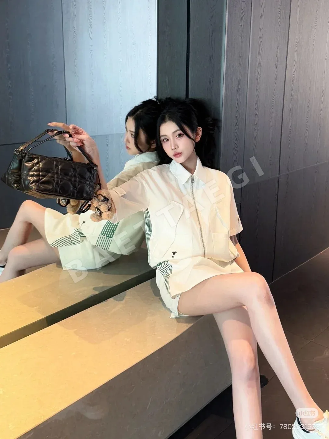 디올 초가을 배색 여성 자켓 상세 이미지 9