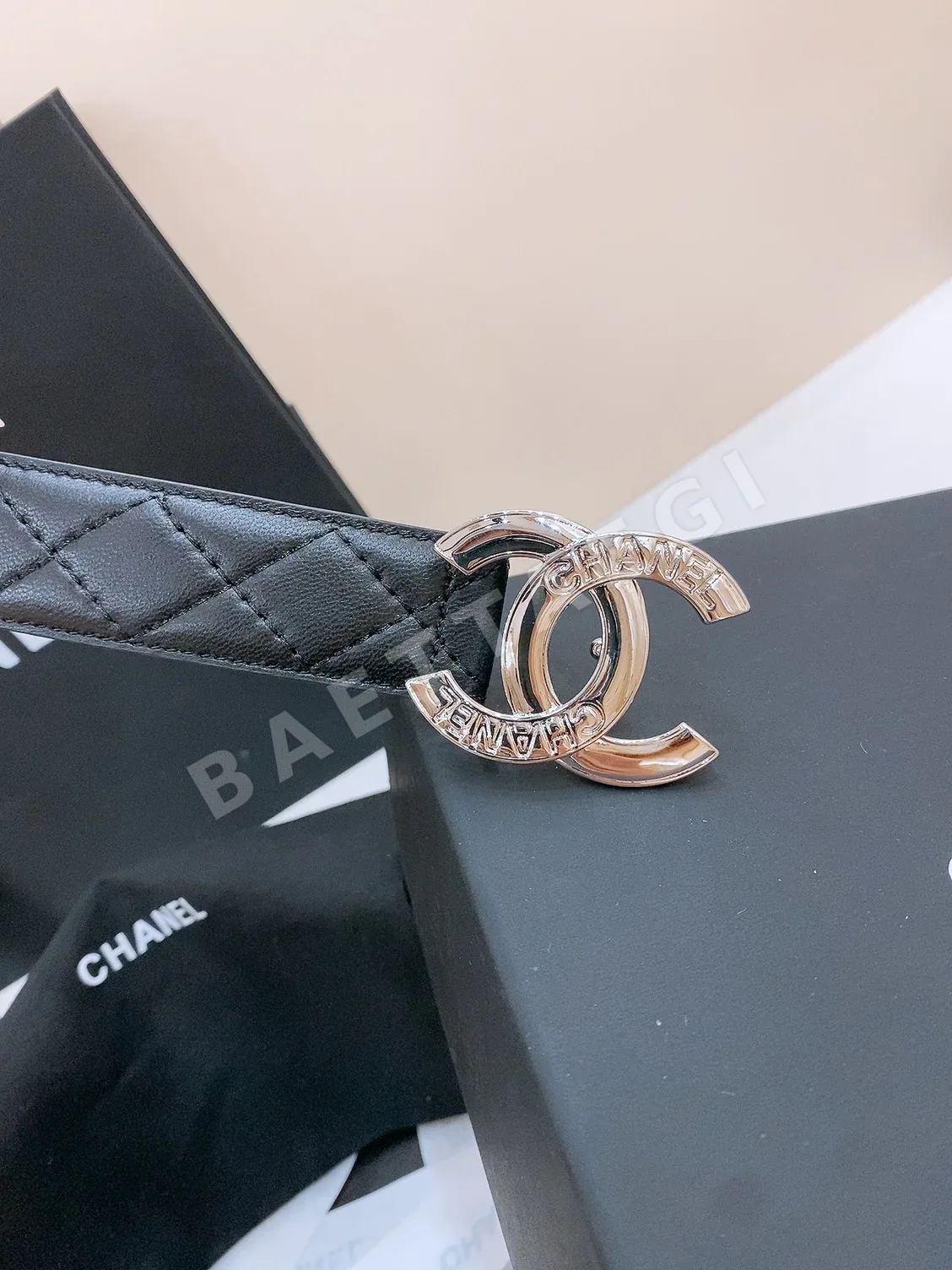 샤넬 더블 C 램스킨 가죽 벨트 상세 이미지 3