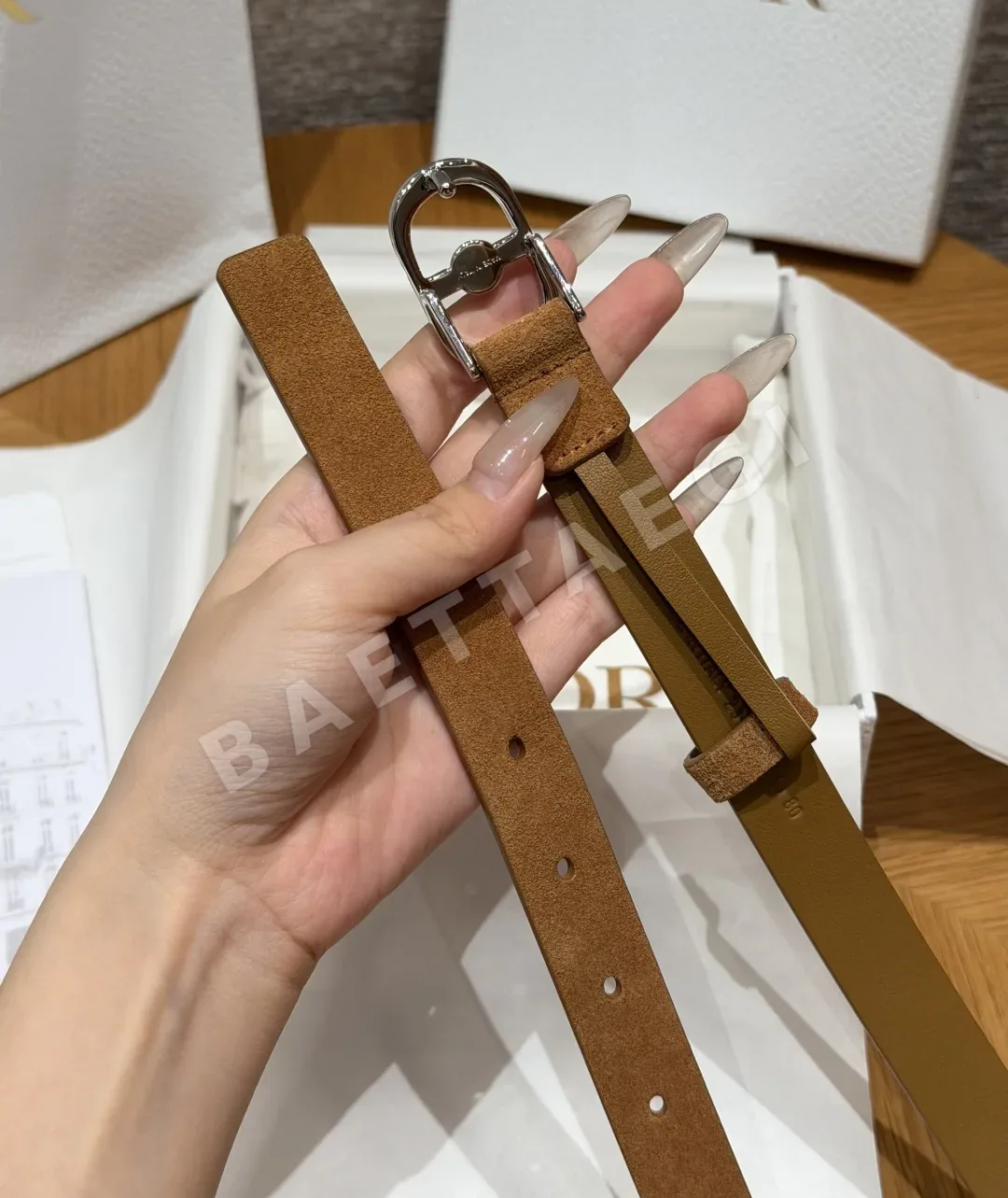 디올 디종 30 몽테뉴 스웨이드 벨트 상세 이미지 9