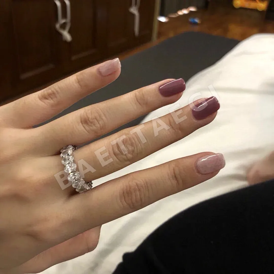 해리윈스턴 오벌 925 스털링 실버 다이아몬드 반지 상세 이미지 2