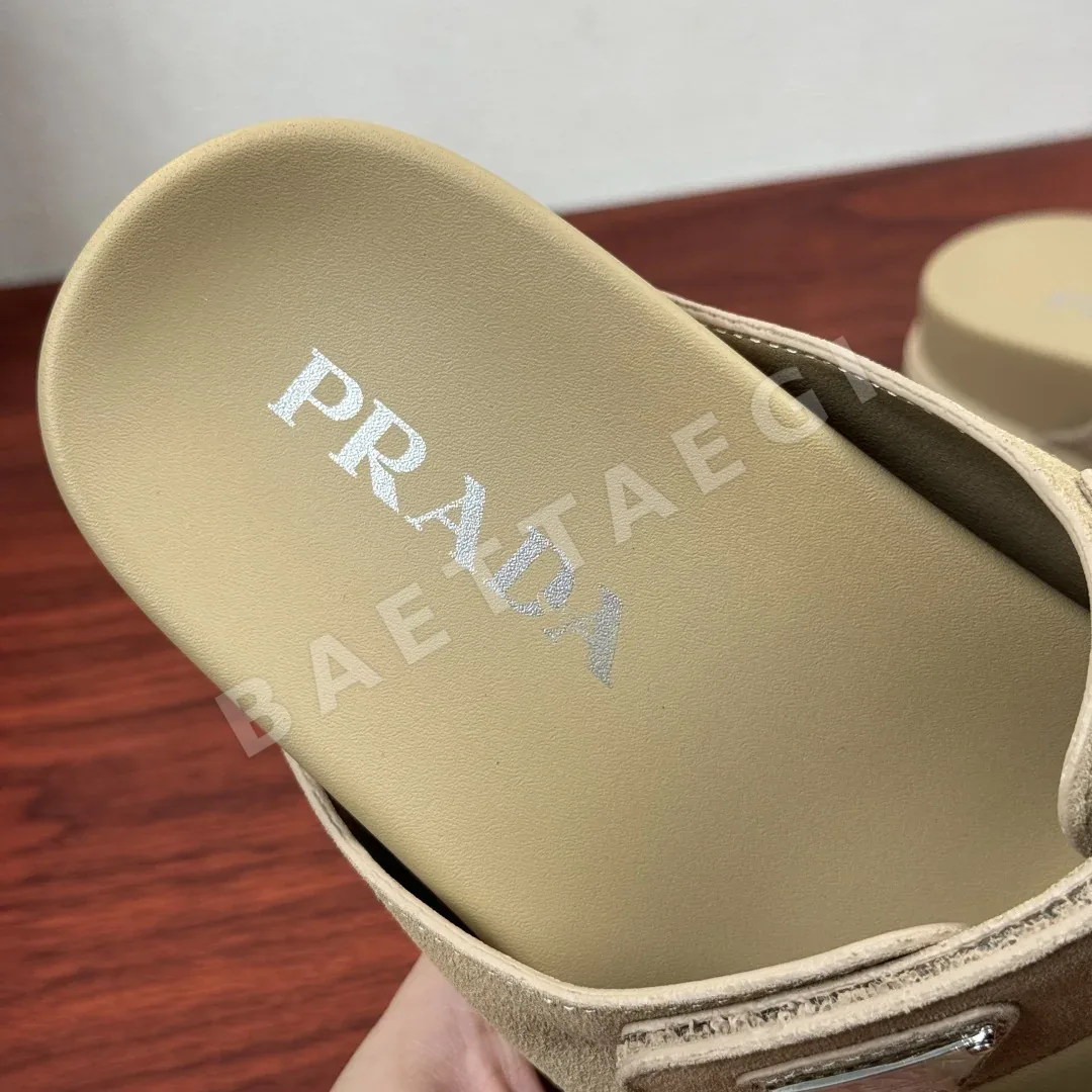 프라다 남성 가죽 더블 스트랩 샌들 상세 이미지 7