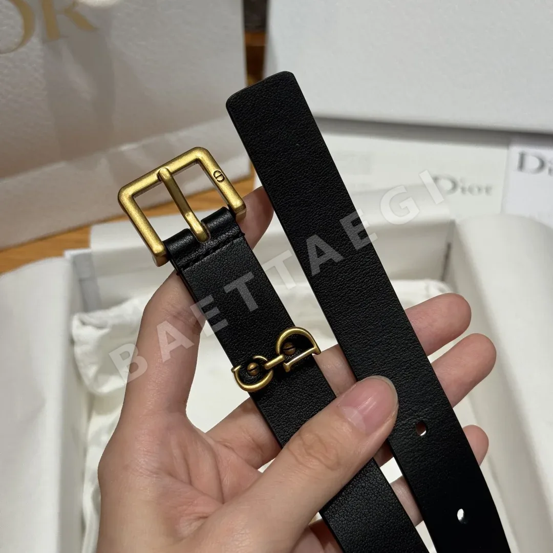 디올 새들루프 CD 버클 소가죽 벨트 상세 이미지 6