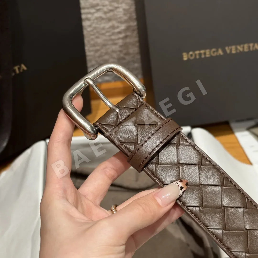 보테가베네타 인트레차토 우븐 소가죽 벨트 40MM 상세 이미지 8