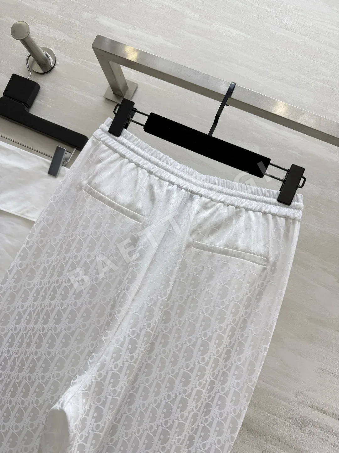 디올 아세테이트 와이드 레그 여성 바지 상세 이미지 8