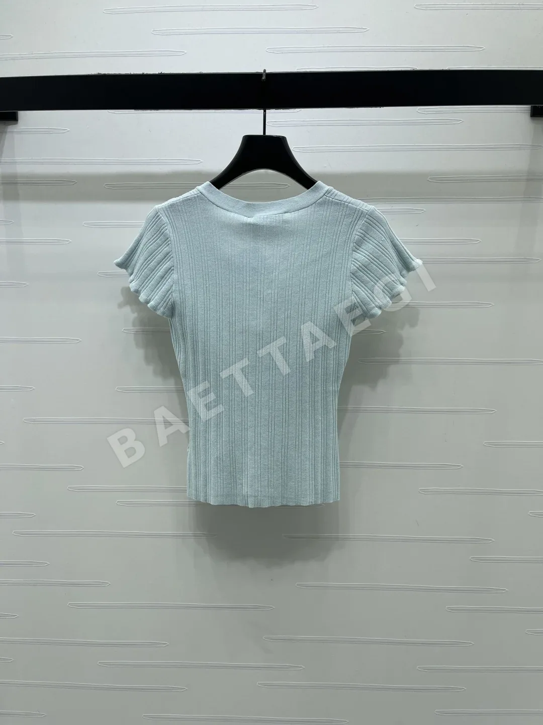디올 V넥 니트 여성 반팔 탑 상세 이미지 8