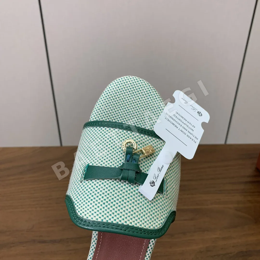 로로피아나 컬러 블록 플랫 샌들 상세 이미지 6