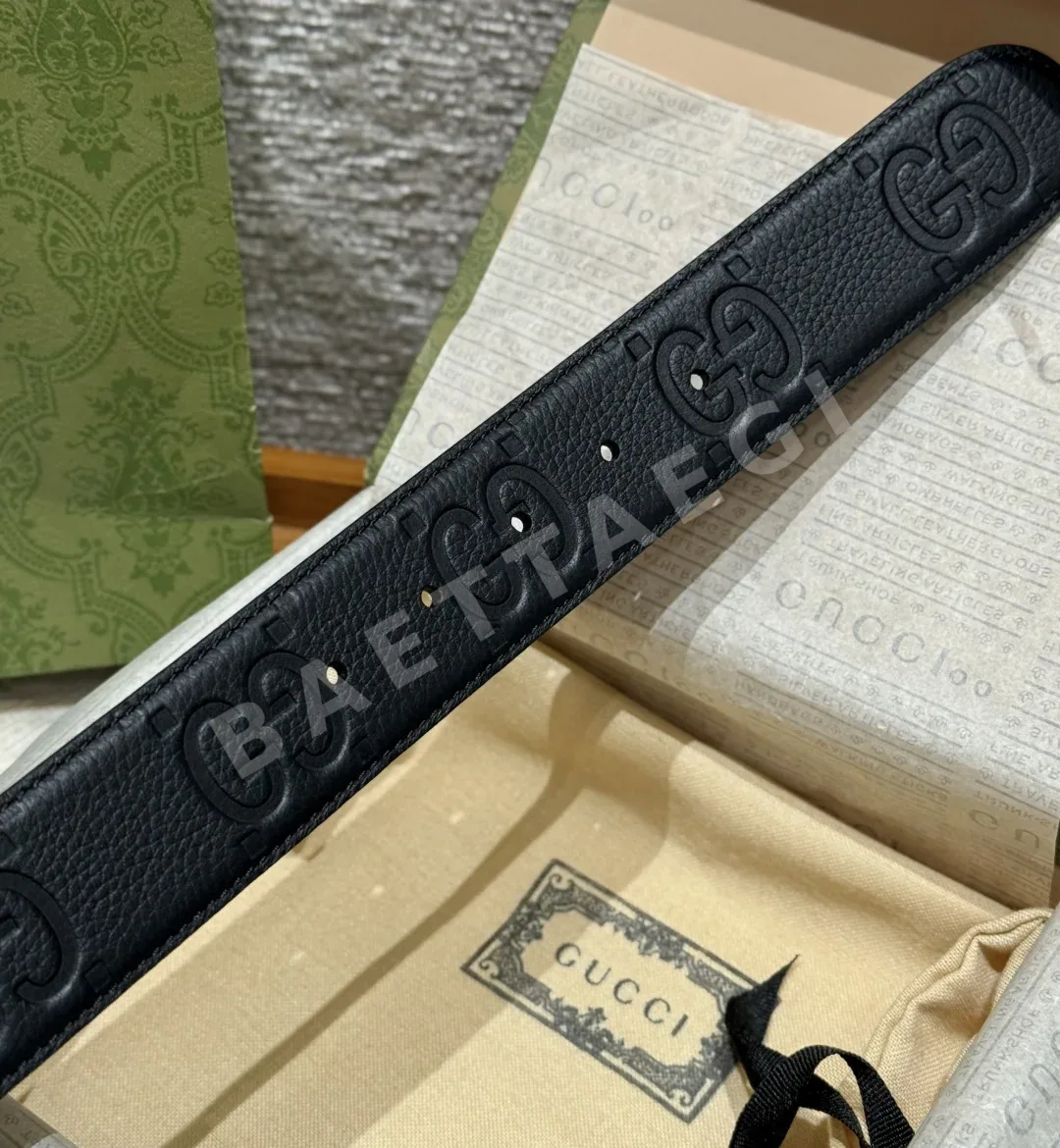 구찌 인터로킹 더블 G 버클 카프스킨 벨트 상세 이미지 6