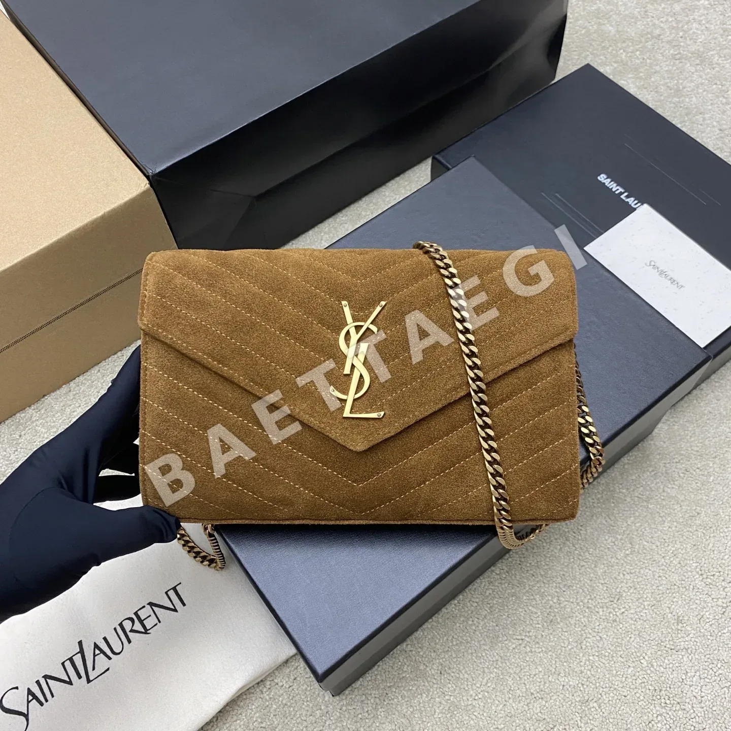 생로랑 YSL WOC 엔벨로프 체인 숄더백 상세 이미지 1