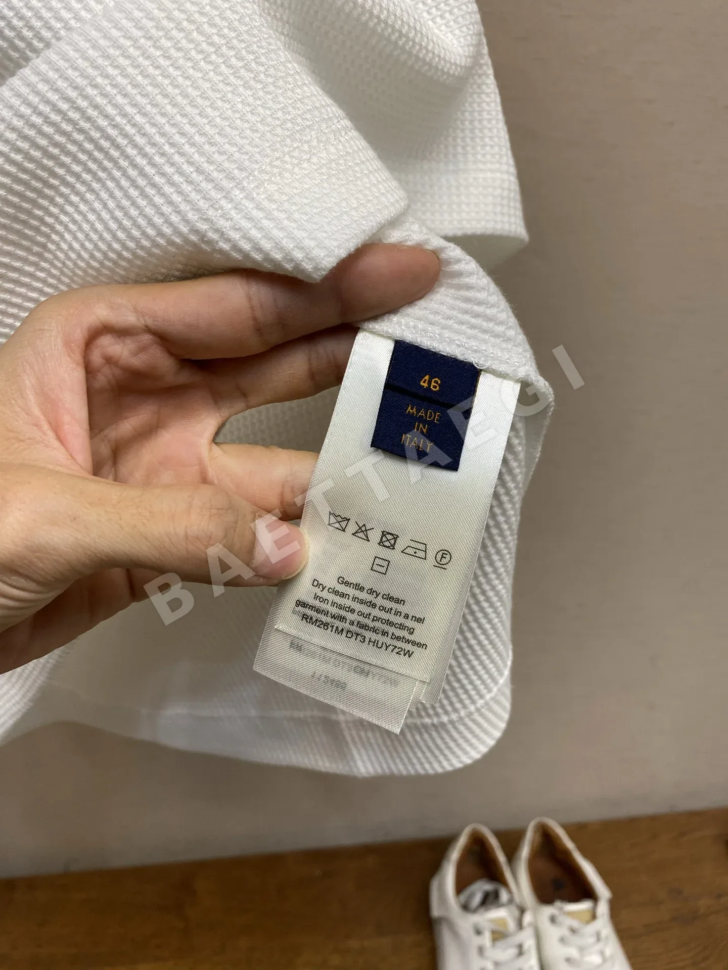 루이비통 와플 조직 면 긴팔 티셔츠 상세 이미지 8