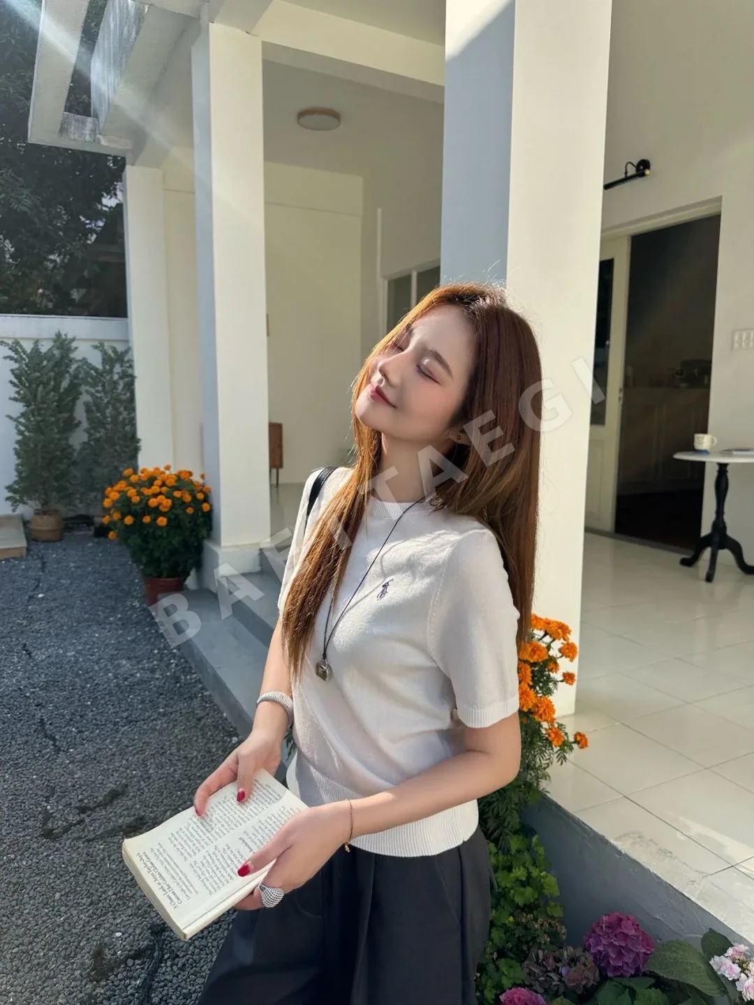 폴로 여성 니트 반팔 티셔츠 상세 이미지 8