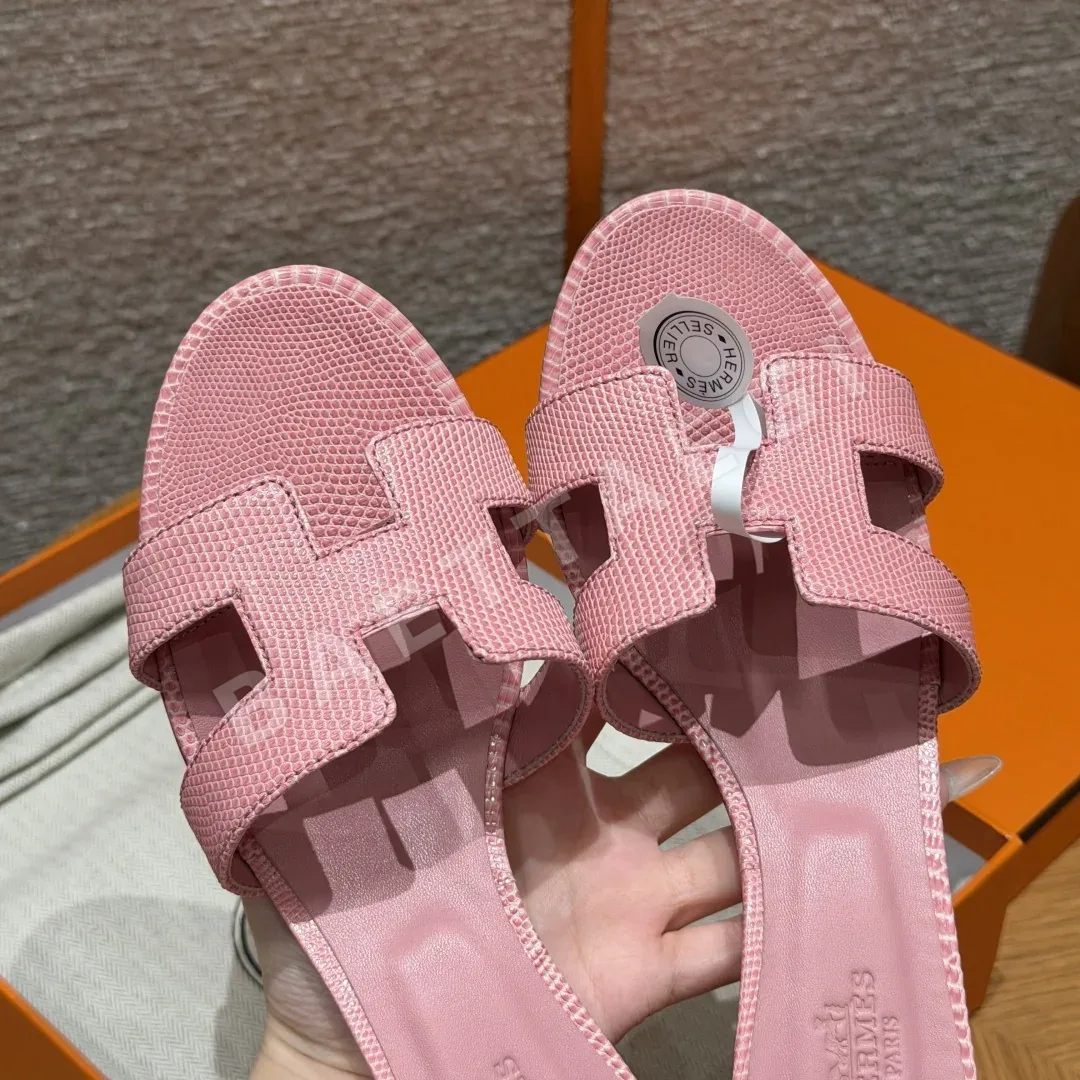 에르메스 오아시스 샌들 사쿠라핑크 도마뱀가죽 하이힐 상세 이미지 9