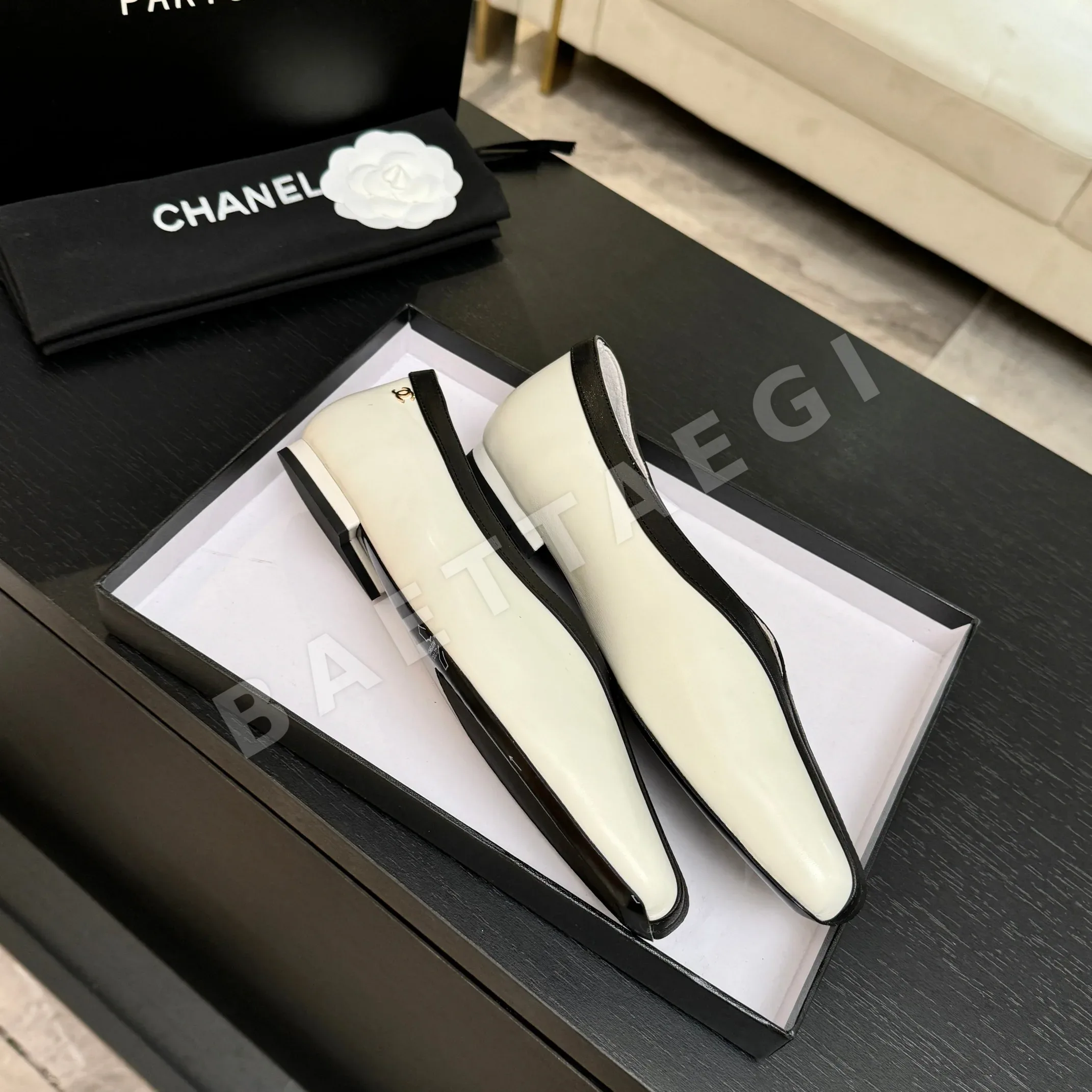 샤넬 26C 더블 C 컬러블록 플랫슈즈 상세 이미지 7