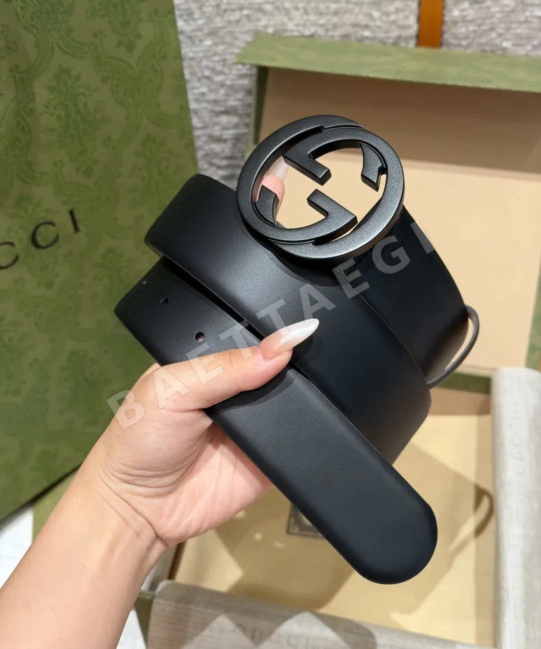 구찌 인터로킹 G 가죽 벨트 40mm 상세 이미지 2