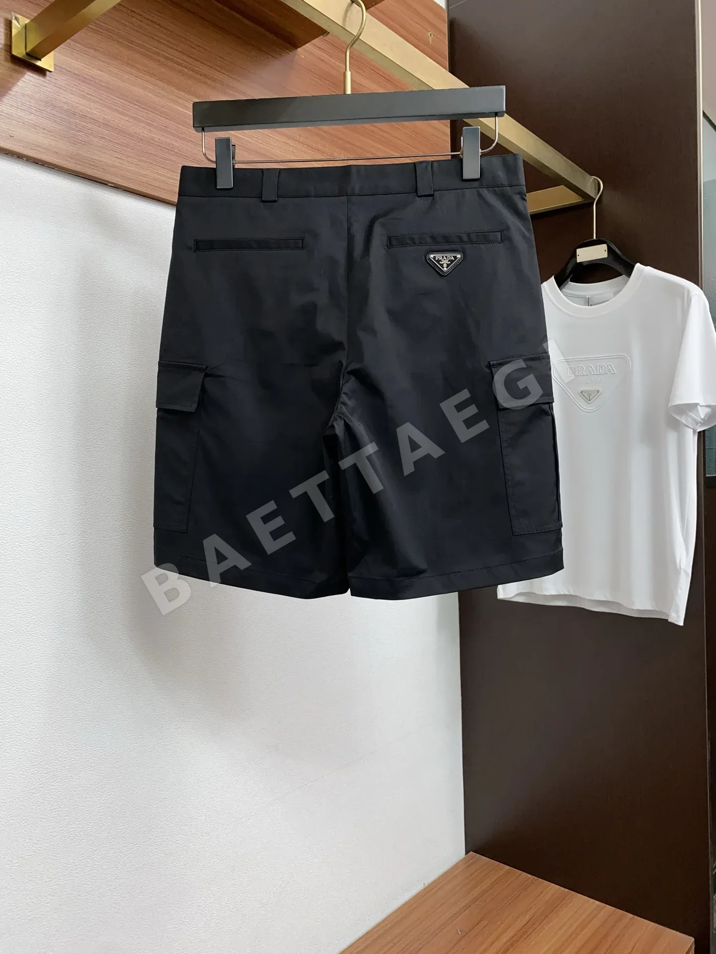 프라다 남성 데님 스트레치 반바지 상세 이미지 10