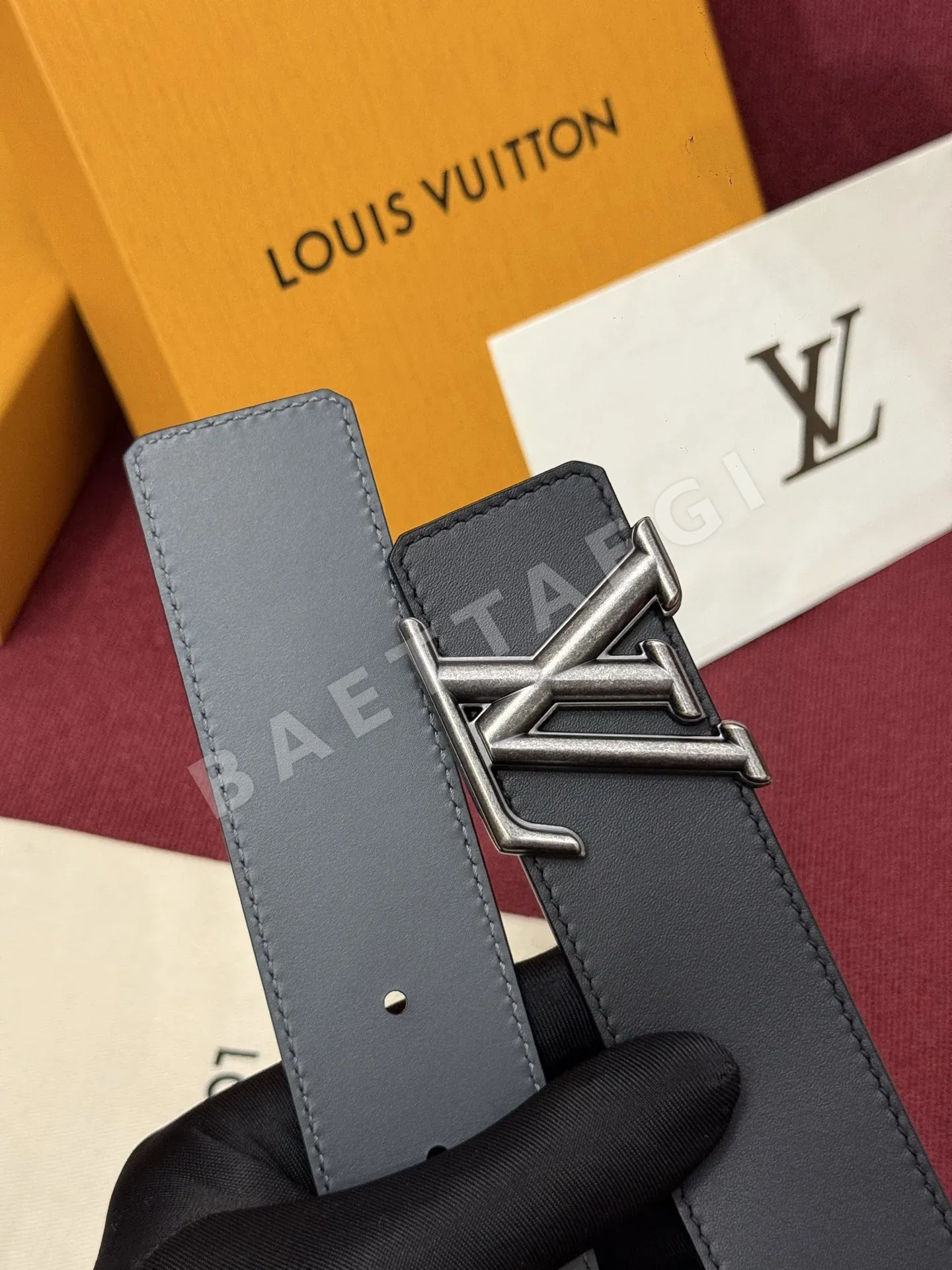 루이비통 다미에 LV 리버시블 벨트 상세 이미지 4