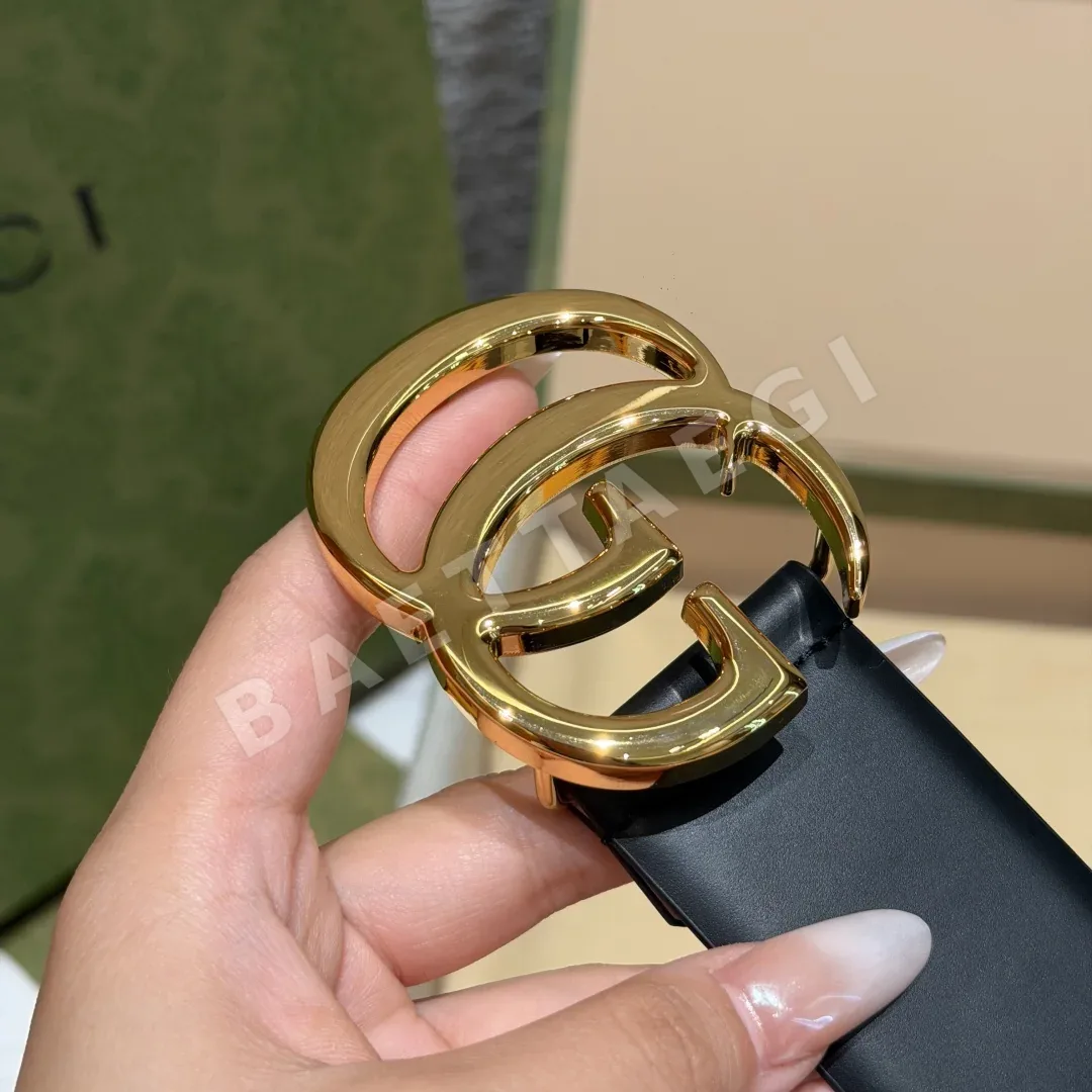구찌 인터로킹 더블 G 버클 송아지가죽 벨트 40mm 상세 이미지 5