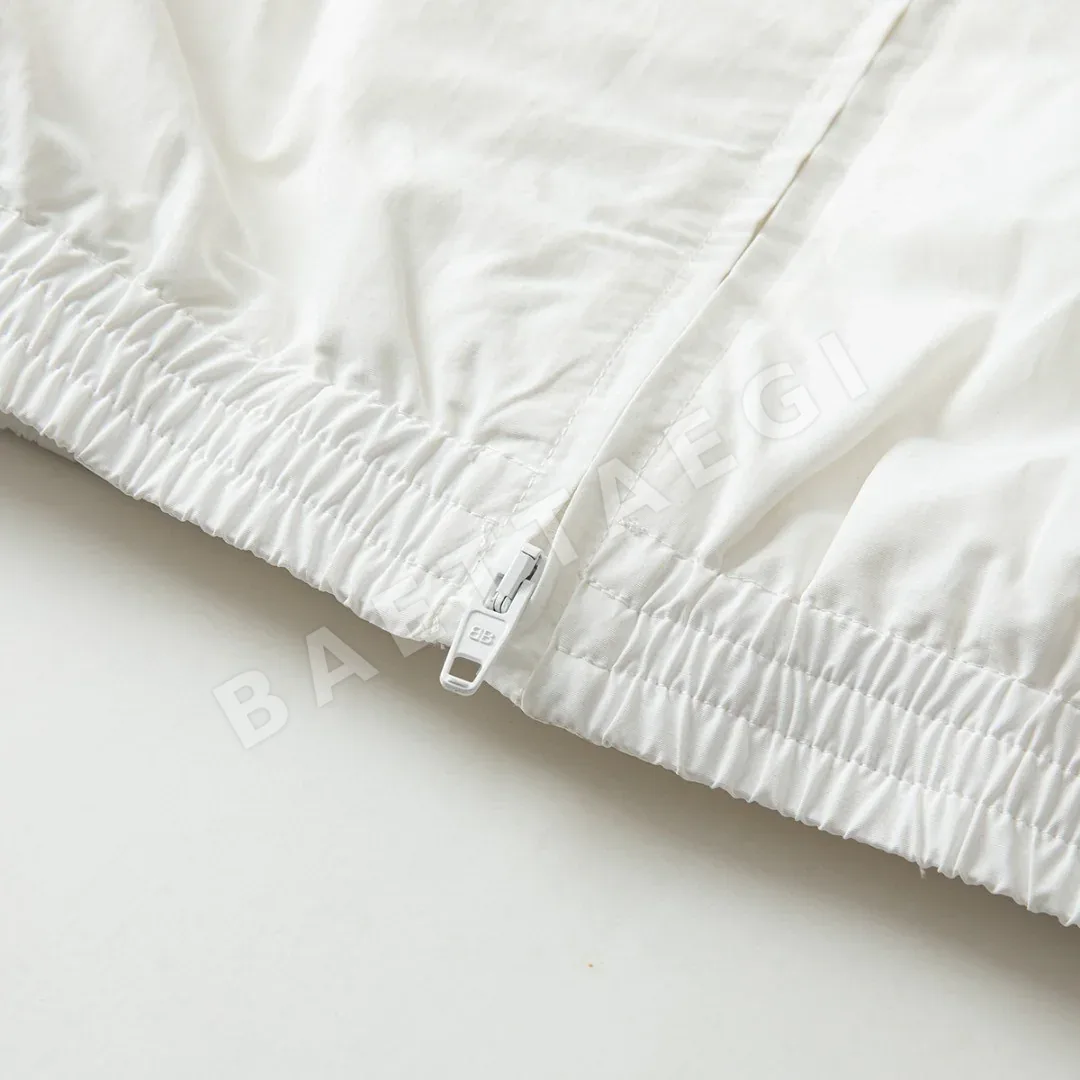 발렌시아가 자수 프린트 하이넥 래글런 긴팔 여성 자켓 상세 이미지 7