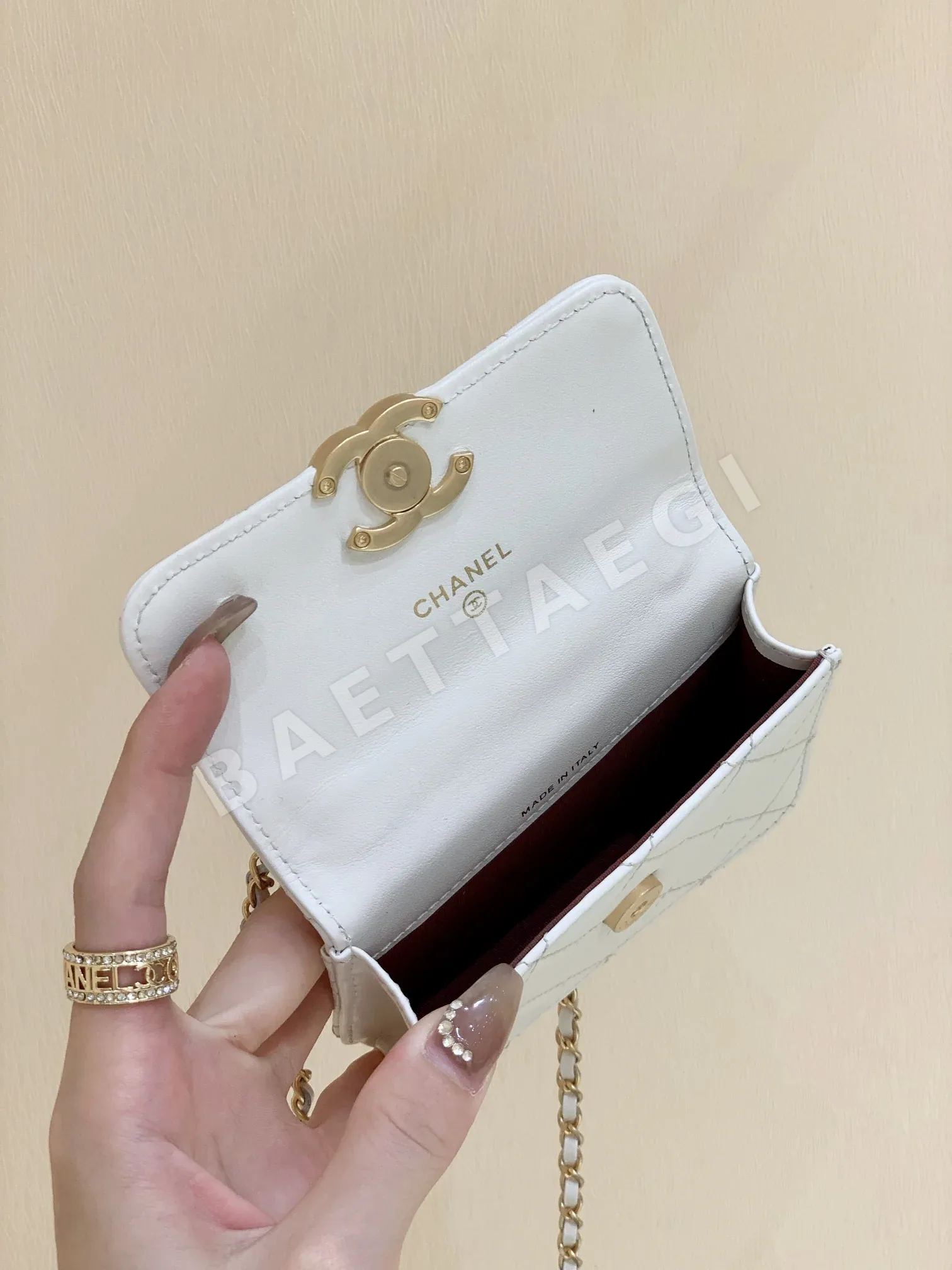샤넬 메티에 다르 더블 골드 비즈 미니 백 AP2290 상세 이미지 7