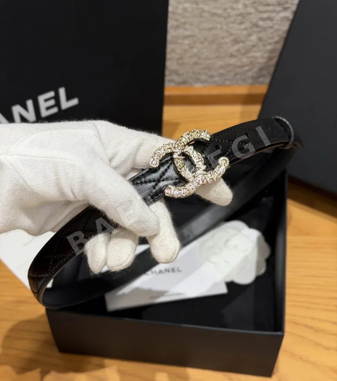 샤넬 퀼팅 램스킨 벨트 20mm 상세 이미지 9