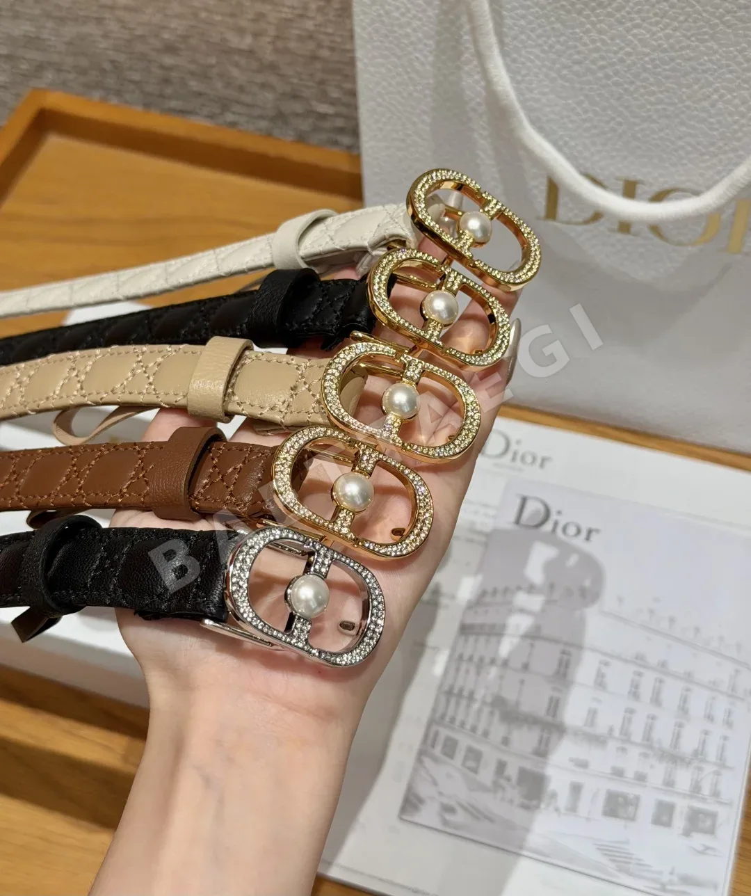 디올 30 몽테뉴 까나쥬 카프스킨 벨트 상세 이미지 4