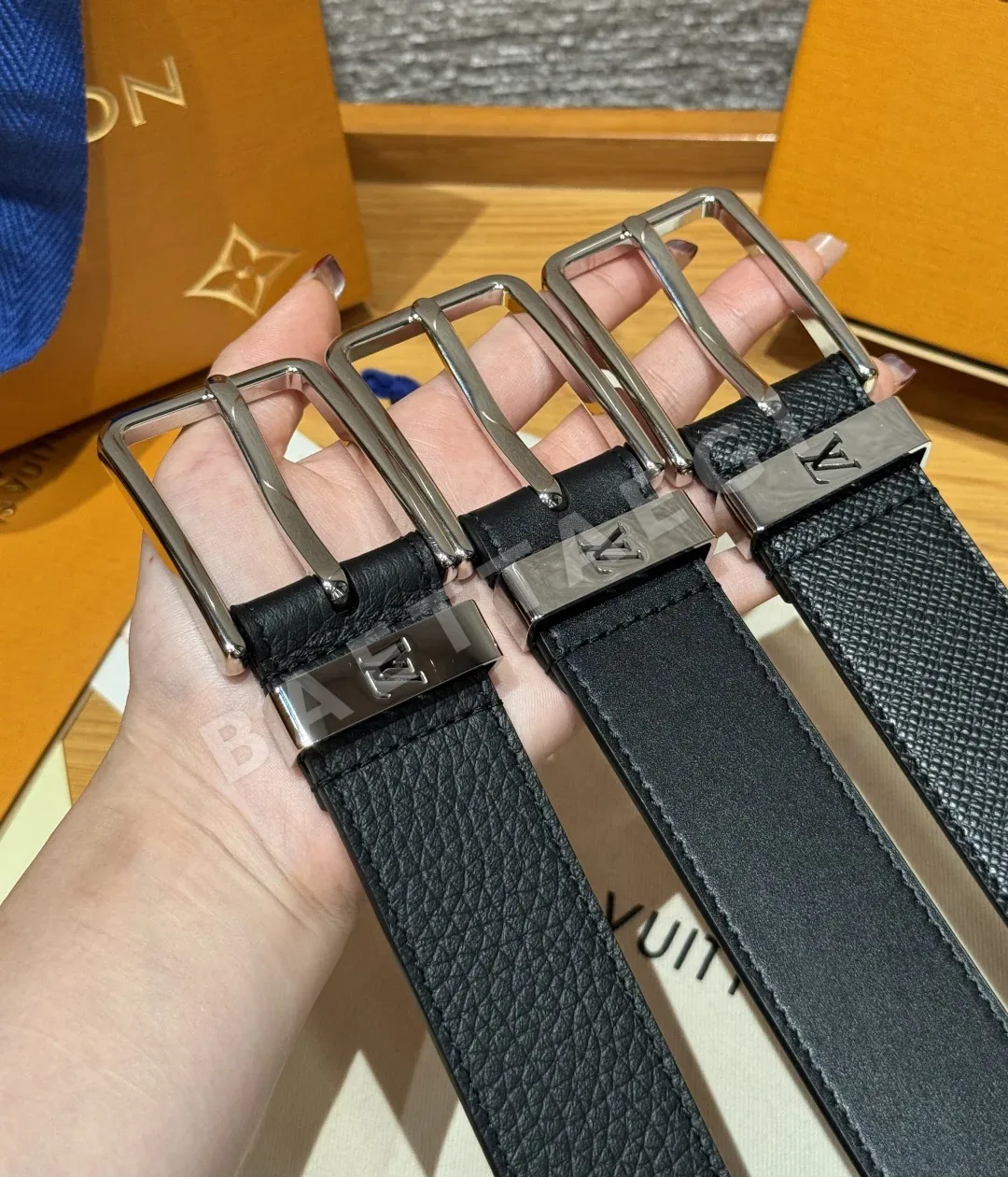 루이비통 폰느프 35mm 가죽 벨트 173404