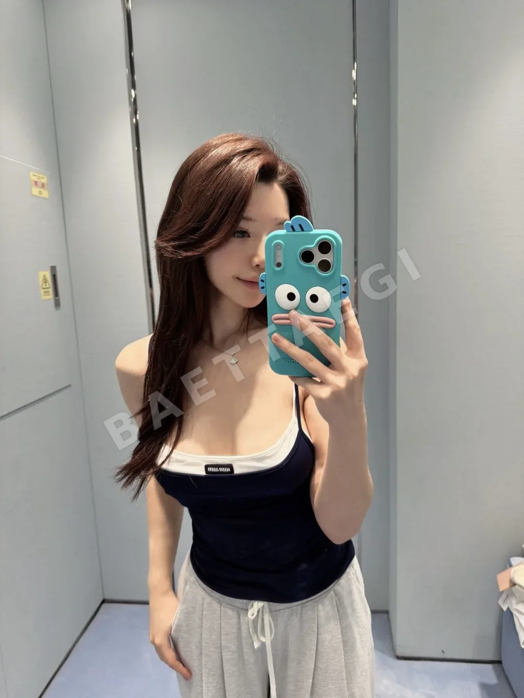 미우미우 패치워크 더블 레이어 캐미솔 탑 상세 이미지 8