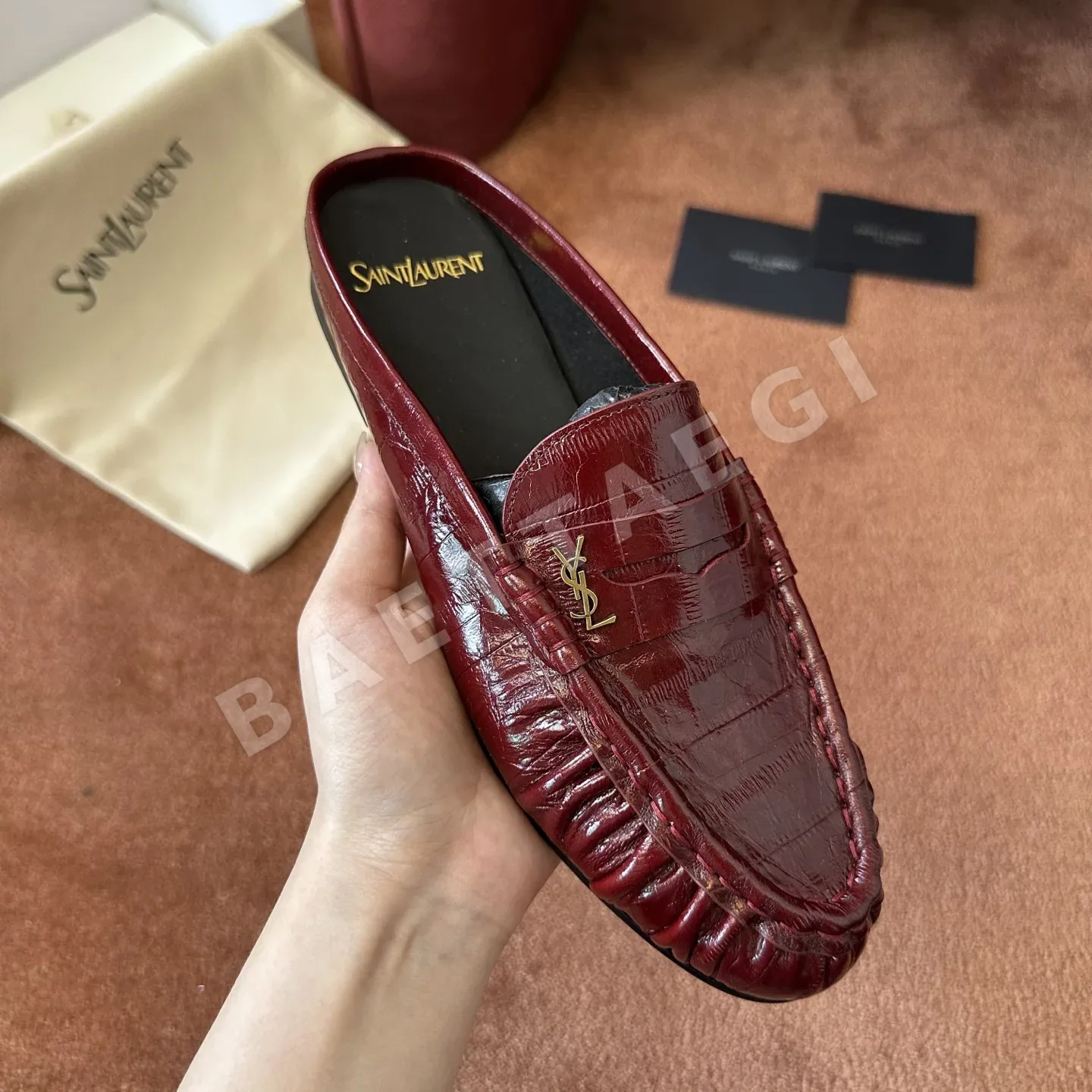 생로랑 YSL 앞코 덮인 뮬 상세 이미지 3