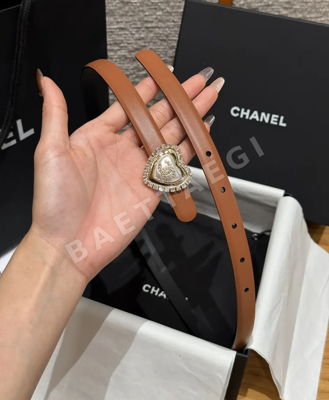 샤넬 슬림 양면 카프스킨 벨트 상세 이미지 6