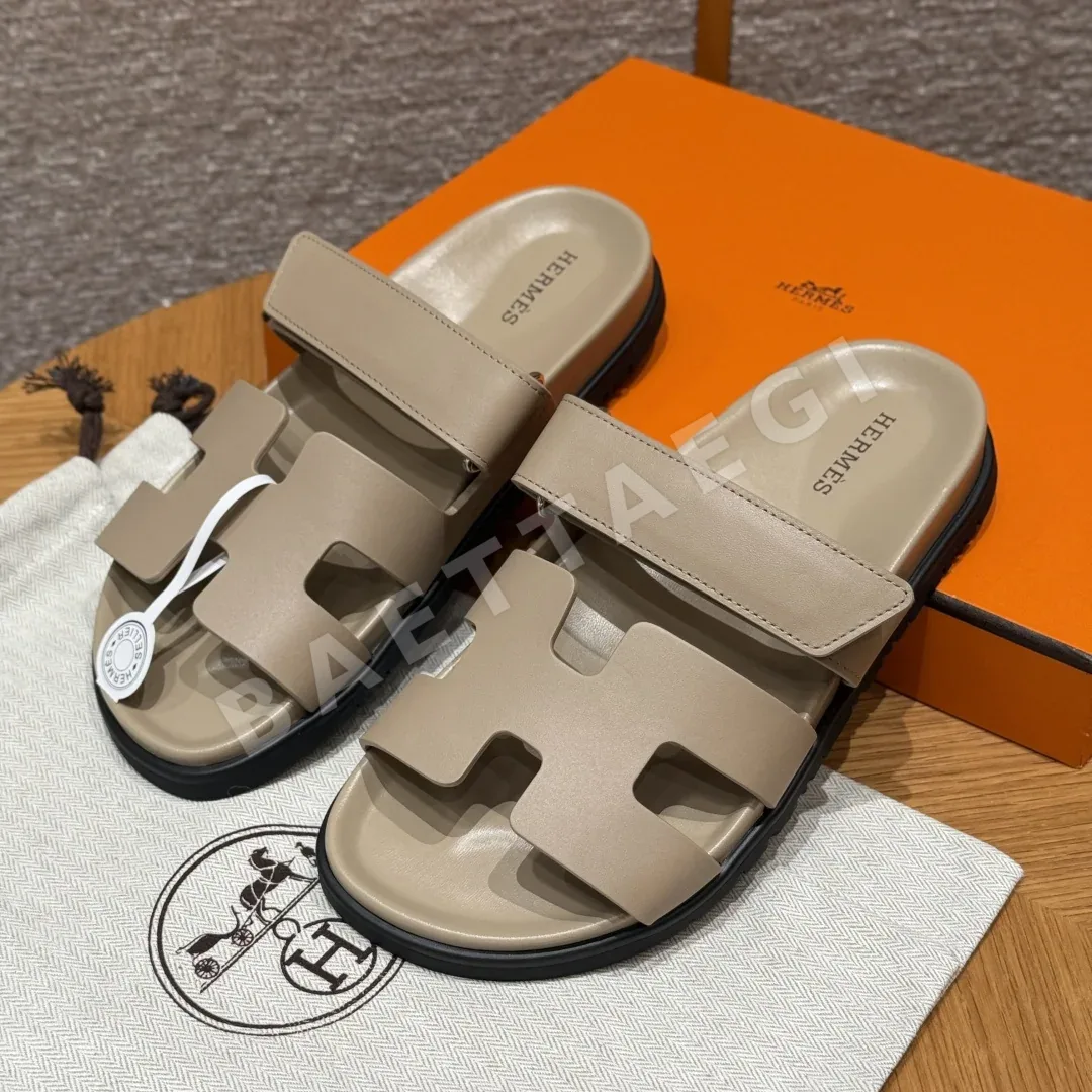 에르메스 시프레 샌들 베이지 가죽 164415