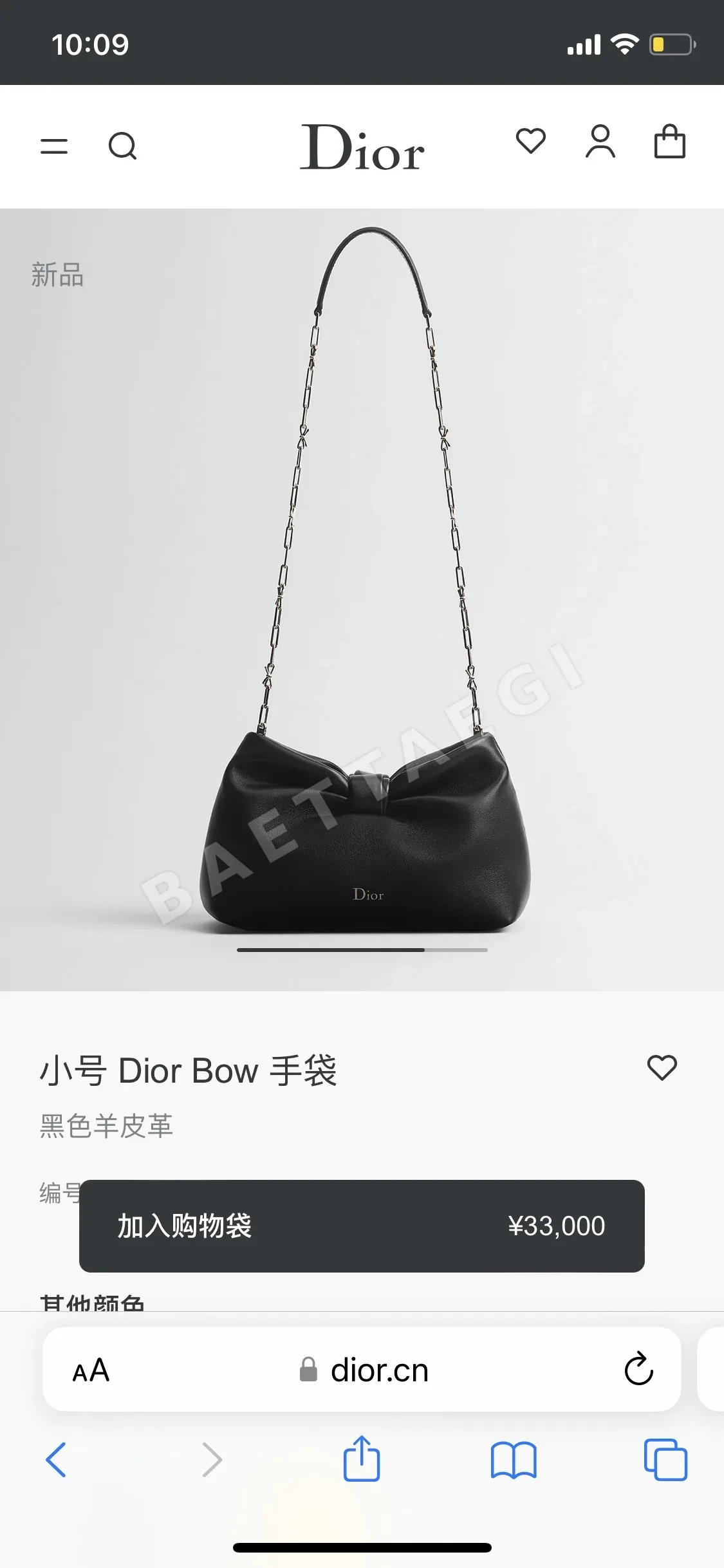 디올 보우 체인 스몰 가방 상세 이미지 6