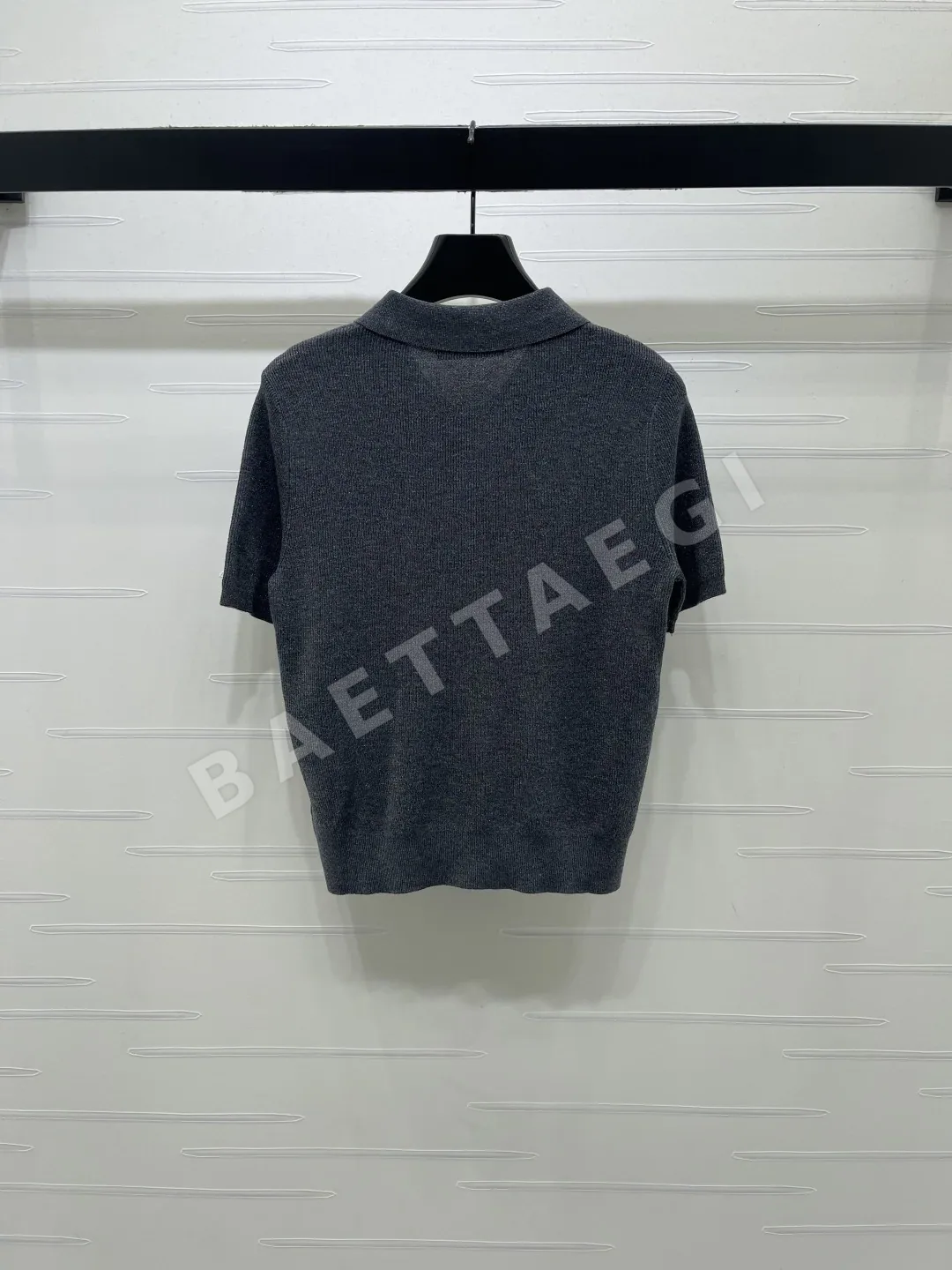 디올 카라 니트 여성 반팔 티셔츠 상세 이미지 8