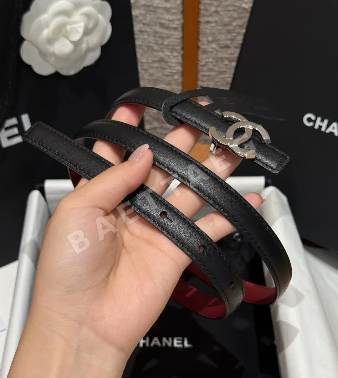 샤넬 더블 C 양면 가죽 벨트 상세 이미지 3