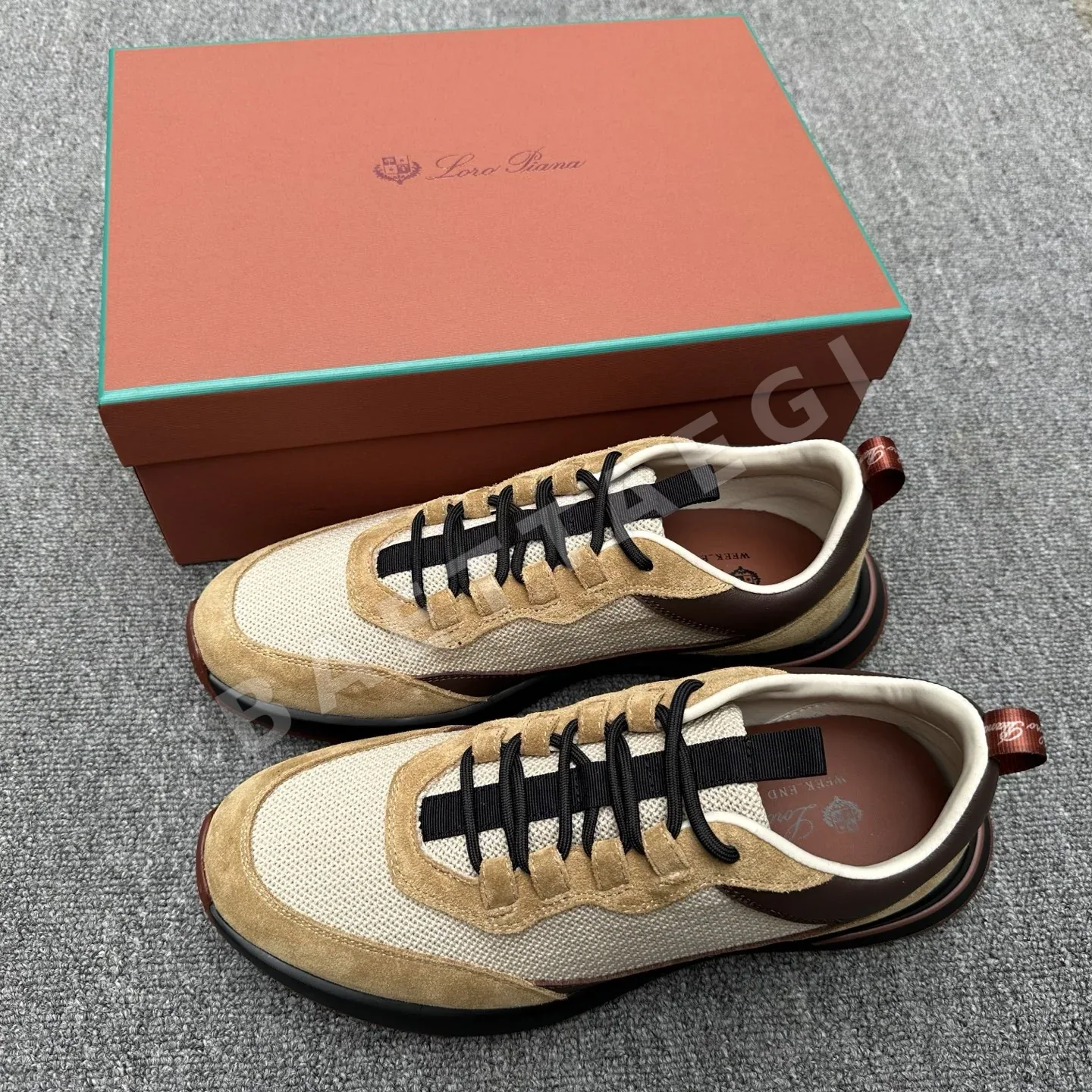 로로피아나 스니커즈 남성 가죽 PKz 디자인 199927
